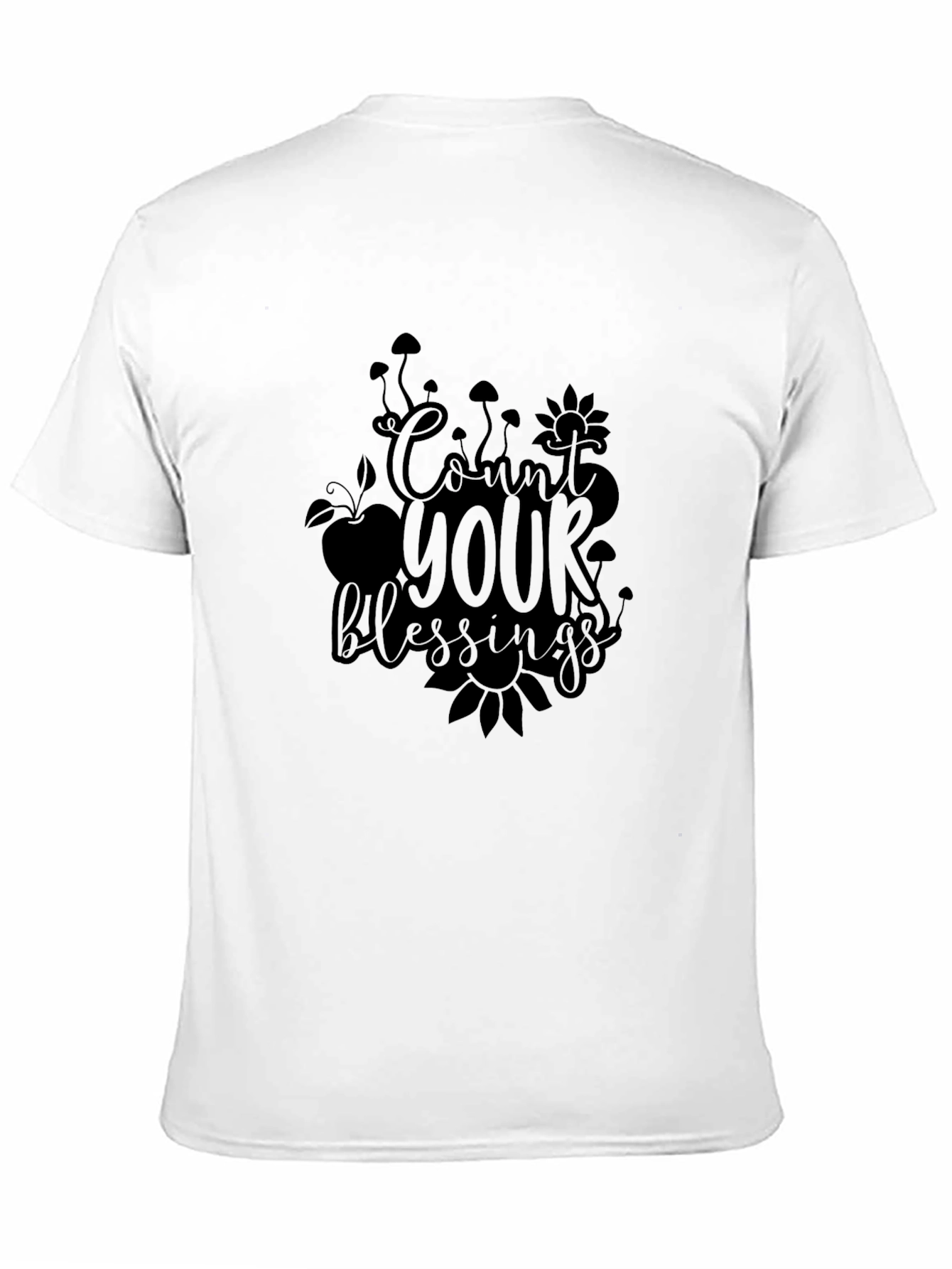 Count Your Blessings Black Graphic Tee