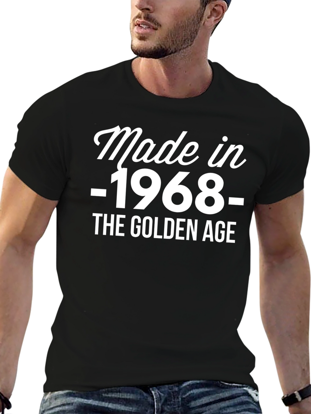 Made in 1968 Golden Age Black T-Shirt