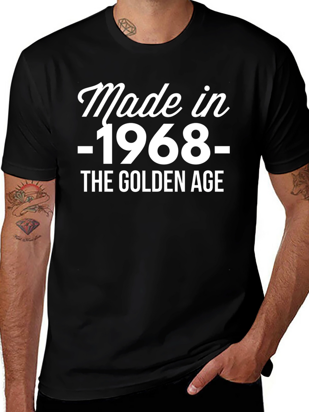 Made in 1968 Golden Age Black T-Shirt