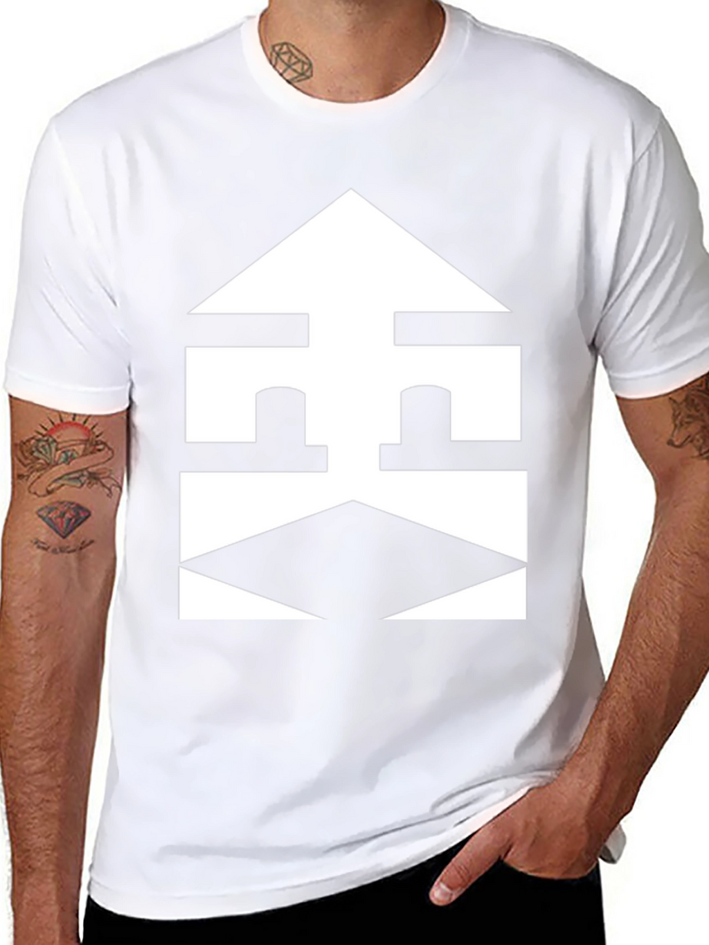 Abstract Geometric Graphic Tee - Modern Design Shirt