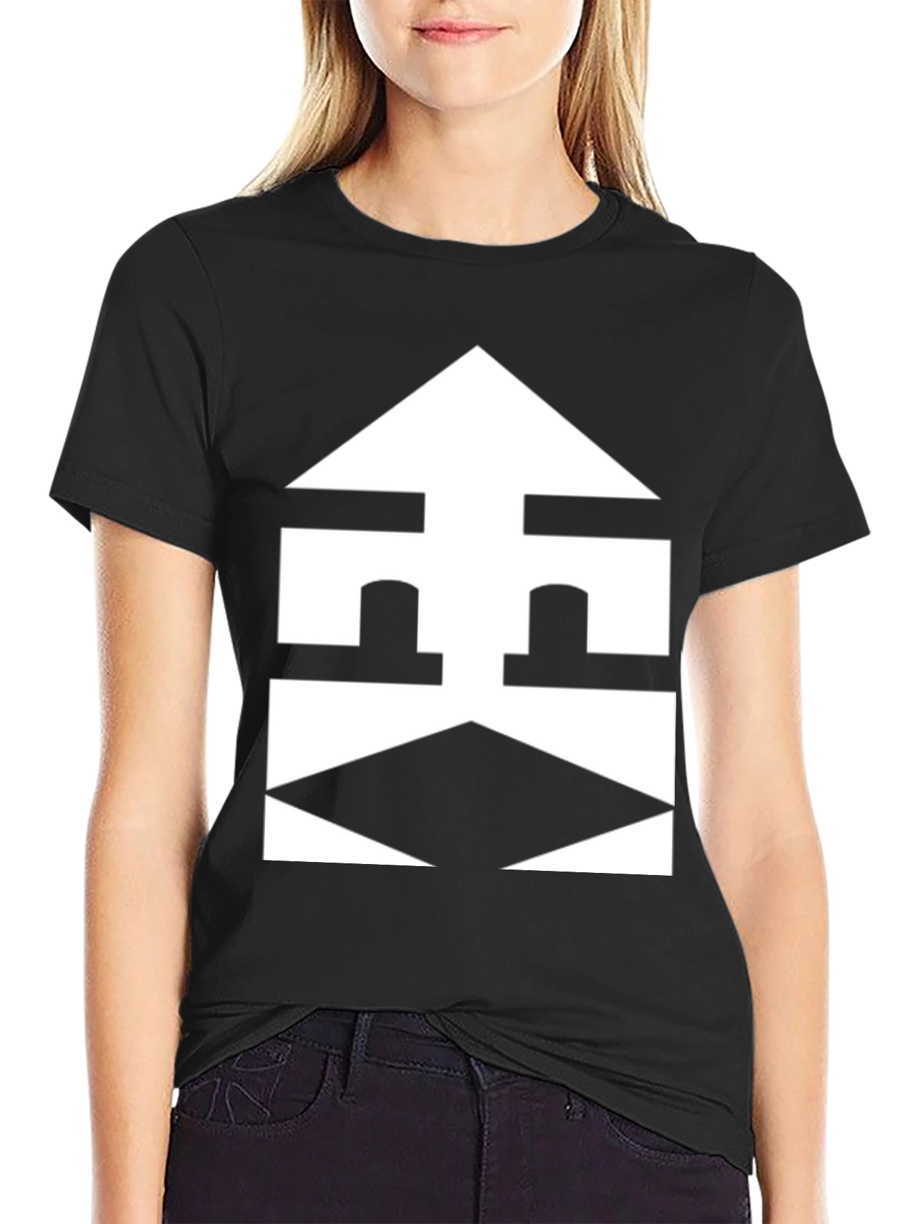 Abstract Geometric Graphic Tee - Modern Design Shirt