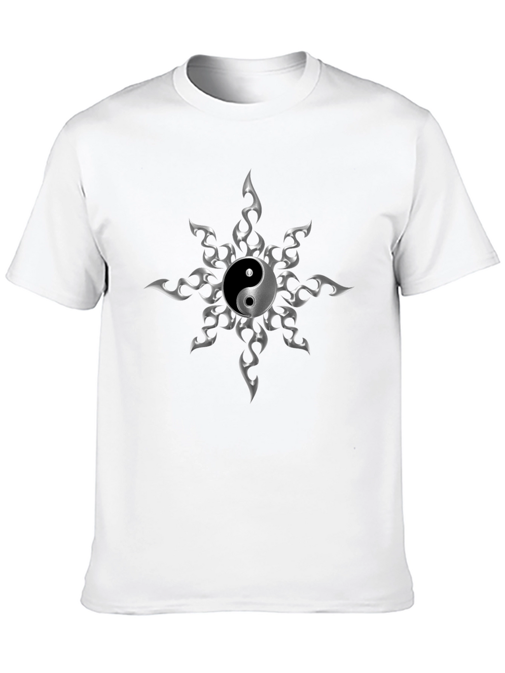 Yin Yang Flame Graphic T-Shirt