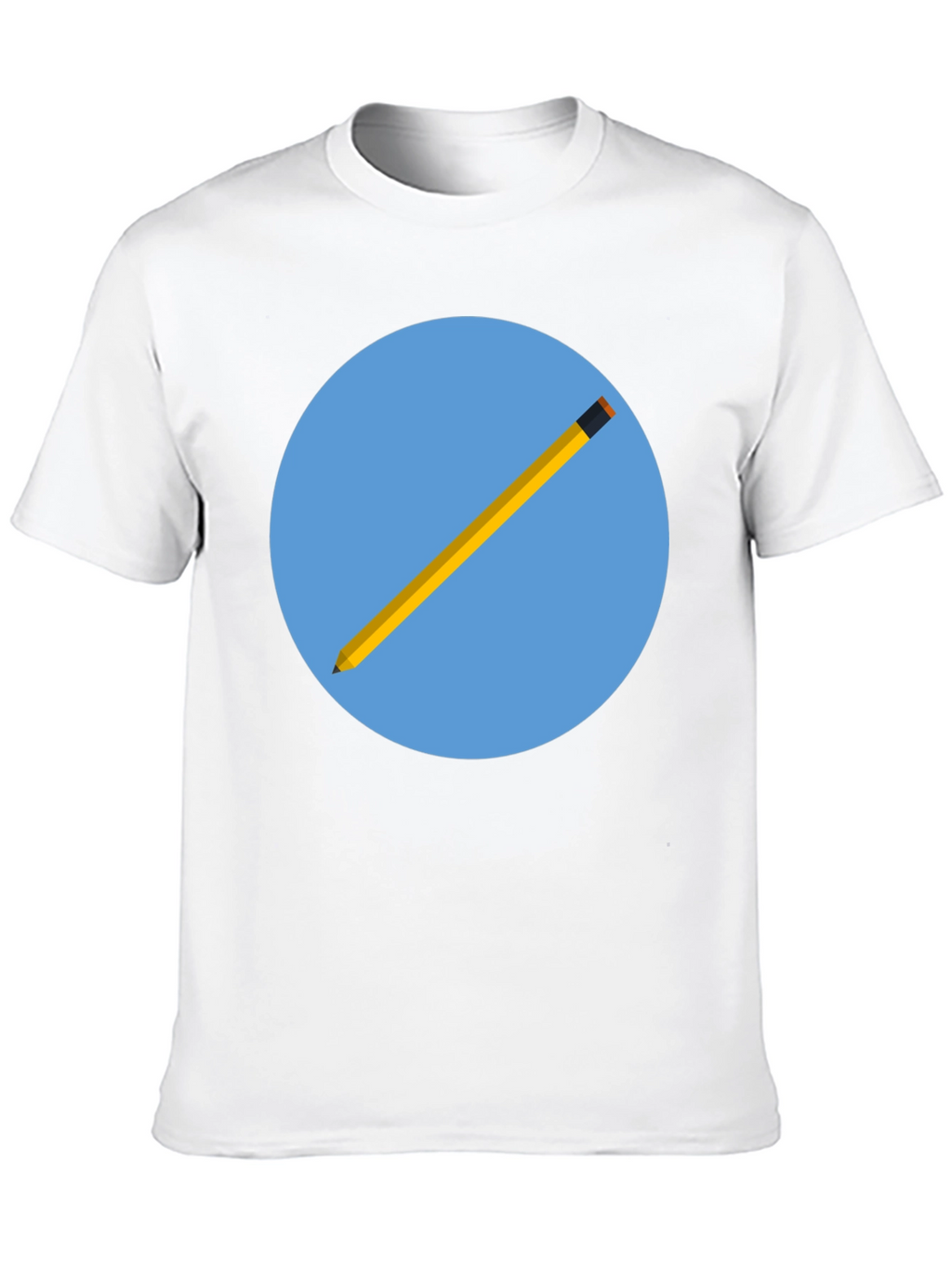 Pencil Graphic Black T-Shirt - Artistic Design