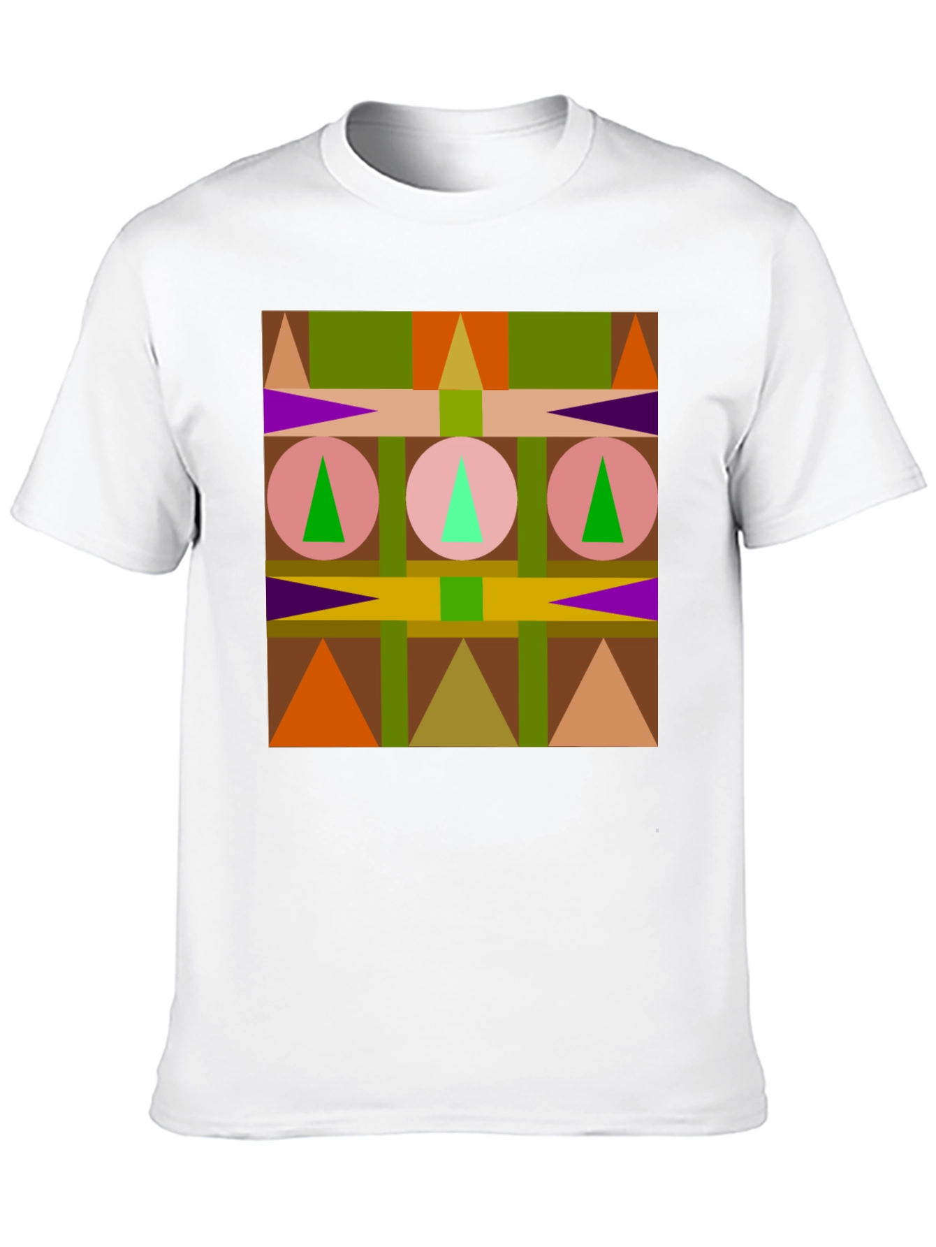 Geometric Pattern Black T-Shirt
