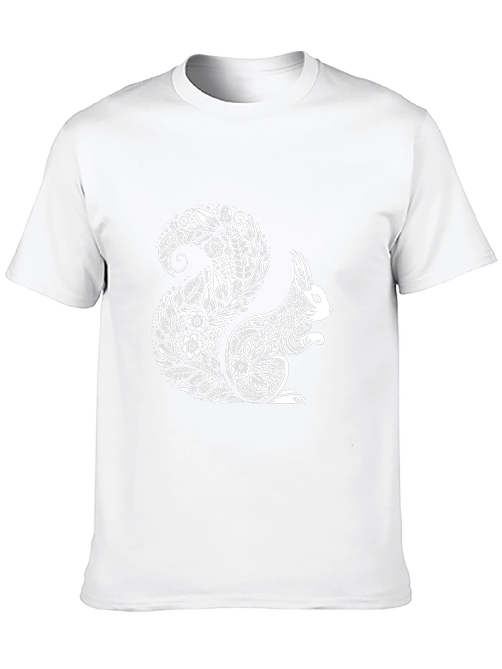 Floral Squirrel Graphic T-Shirt - Black