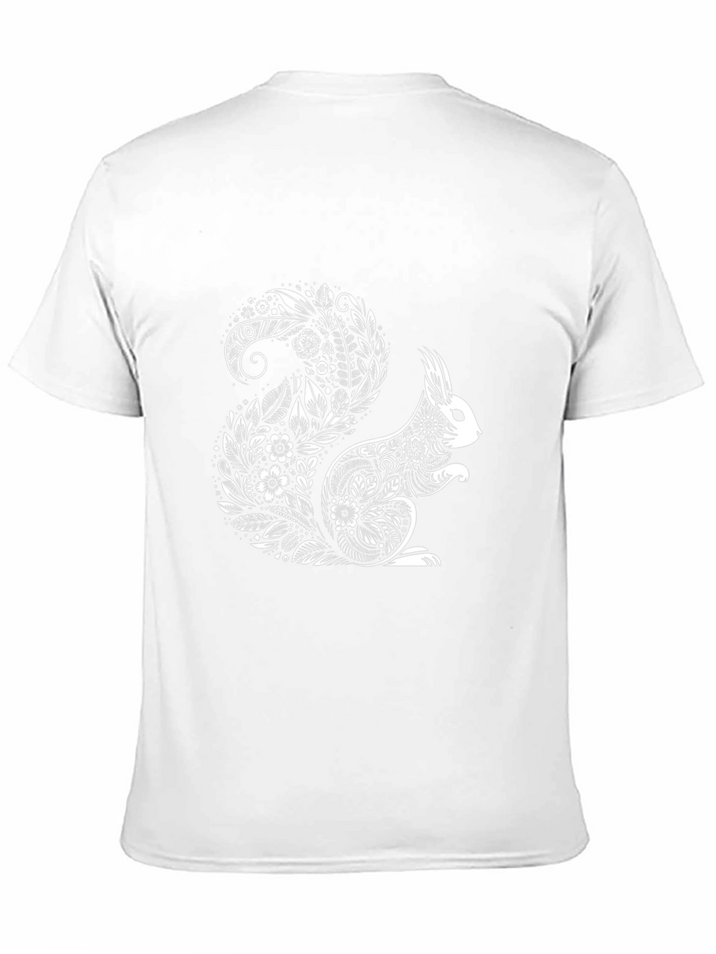 Floral Squirrel Graphic T-Shirt - Black