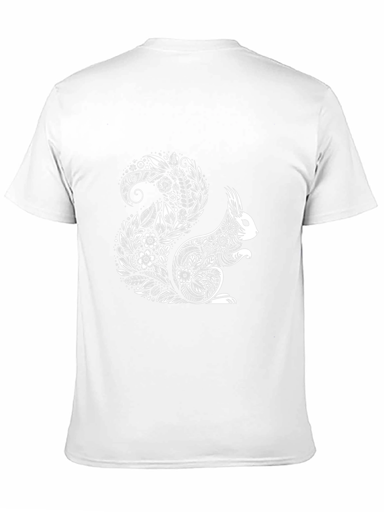 Floral Squirrel Graphic T-Shirt - Black
