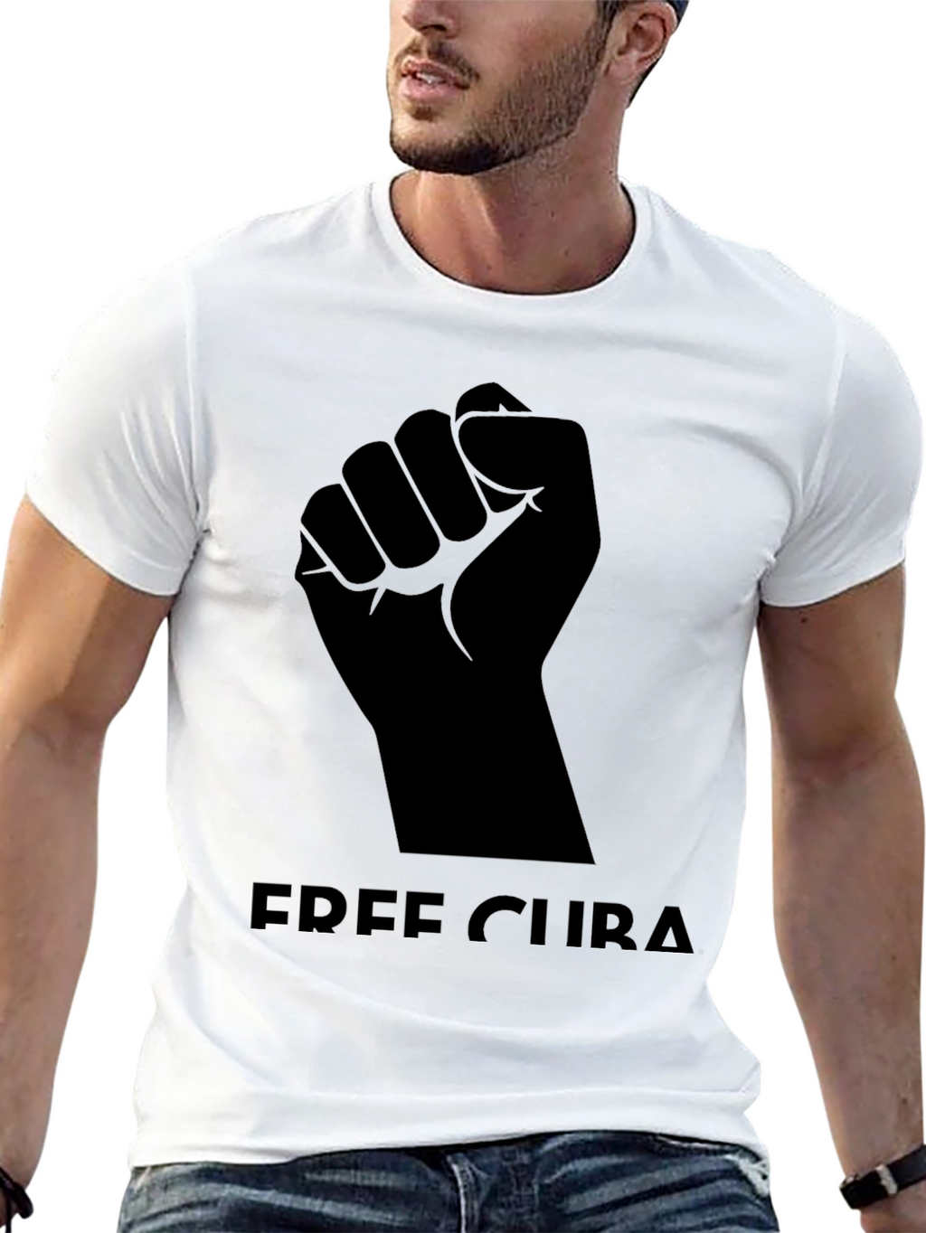 Free Cuba T-Shirt - Black Graphic Tee