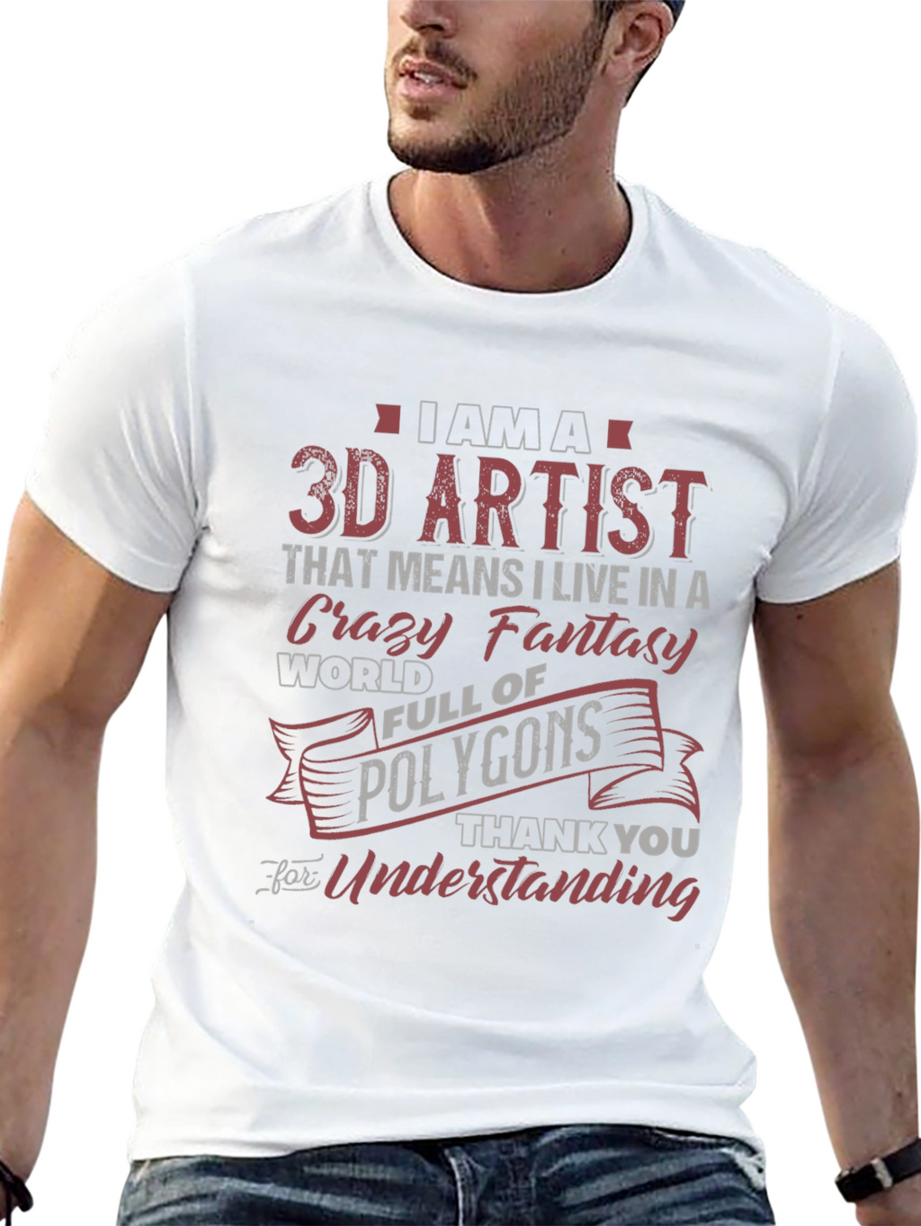 3D Artist Novelty Graphic T-Shirt