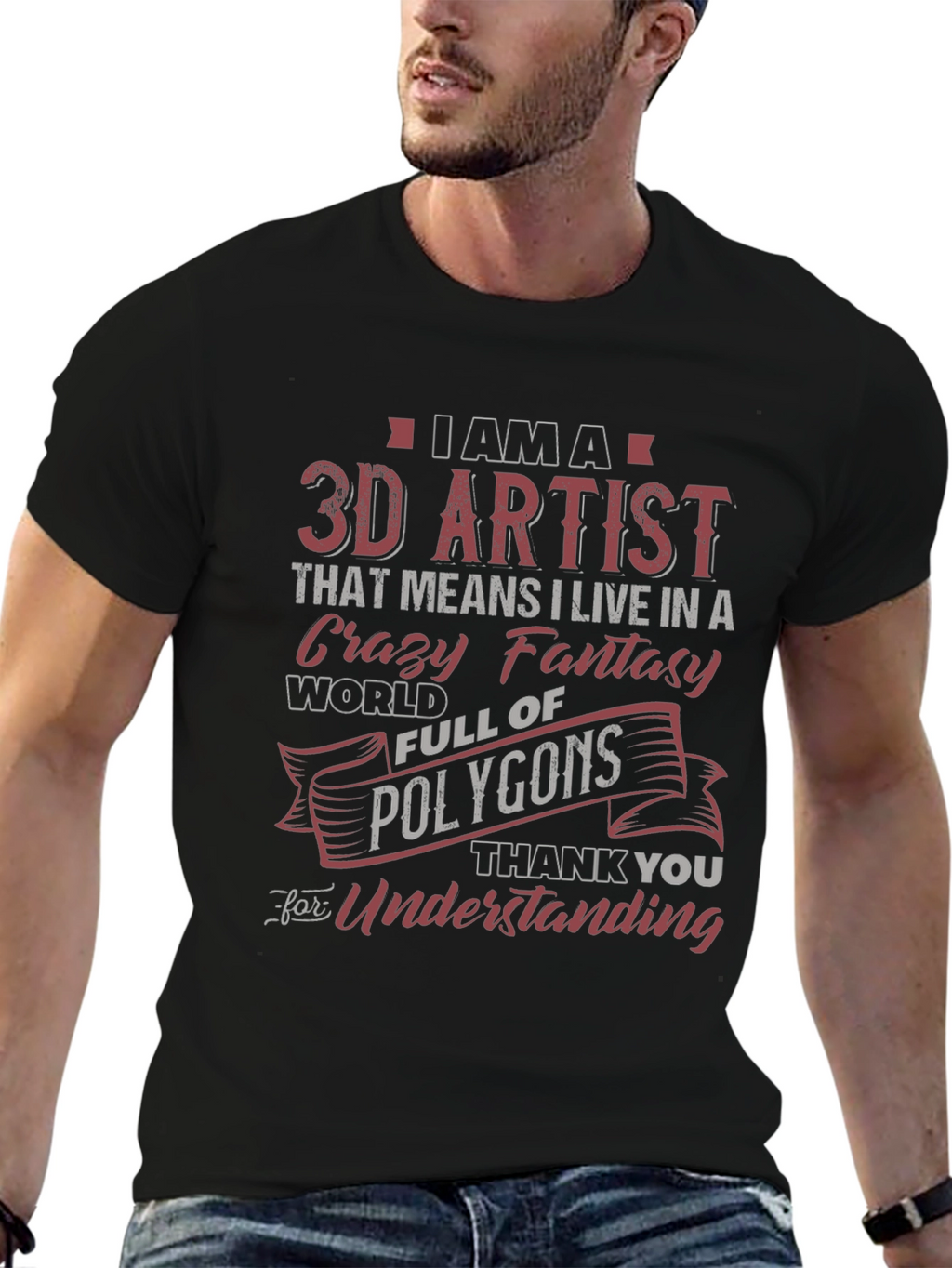 3D Artist Novelty Graphic T-Shirt