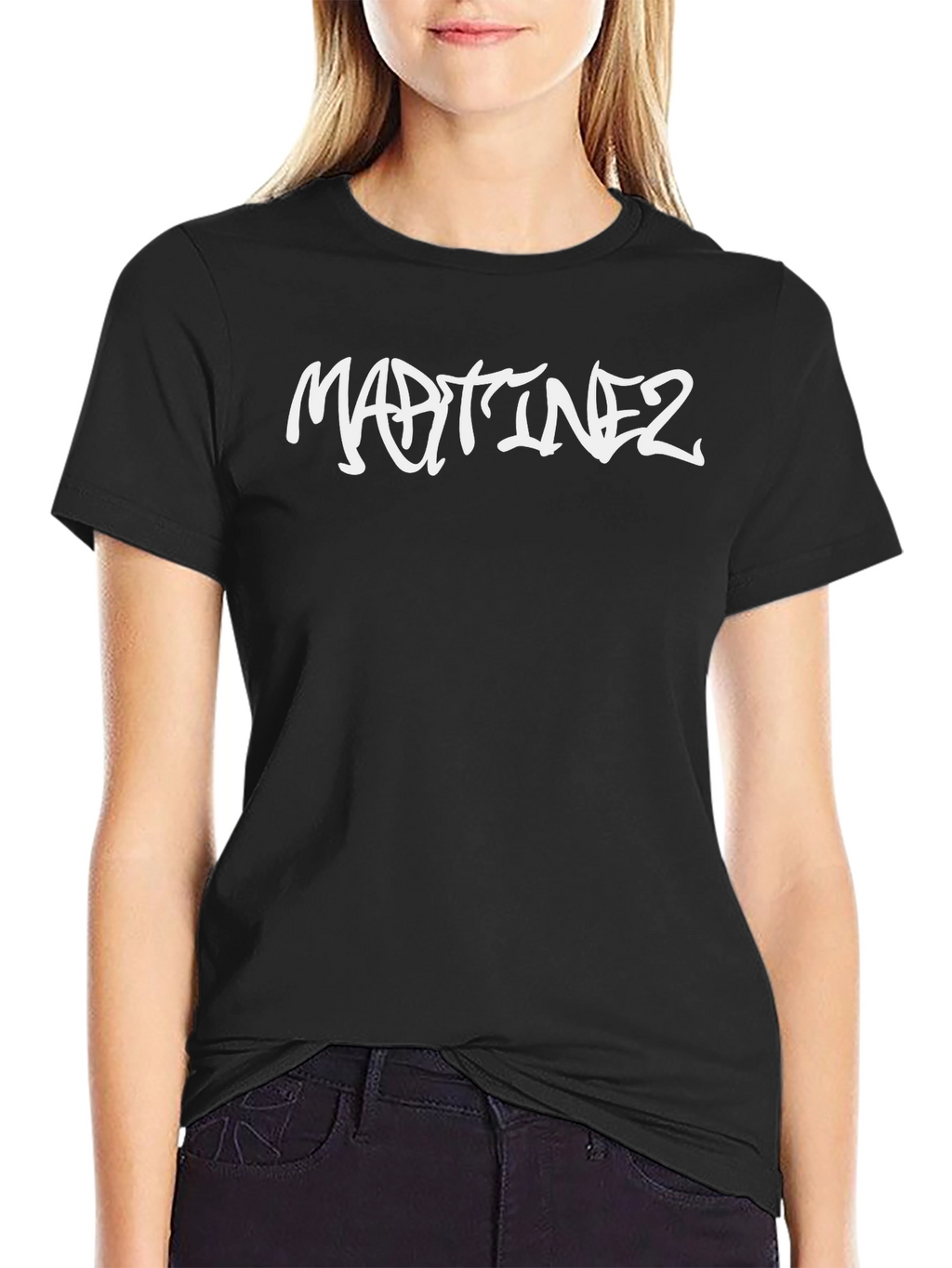 Martinez Graphic Tee - Black Casual T-Shirt