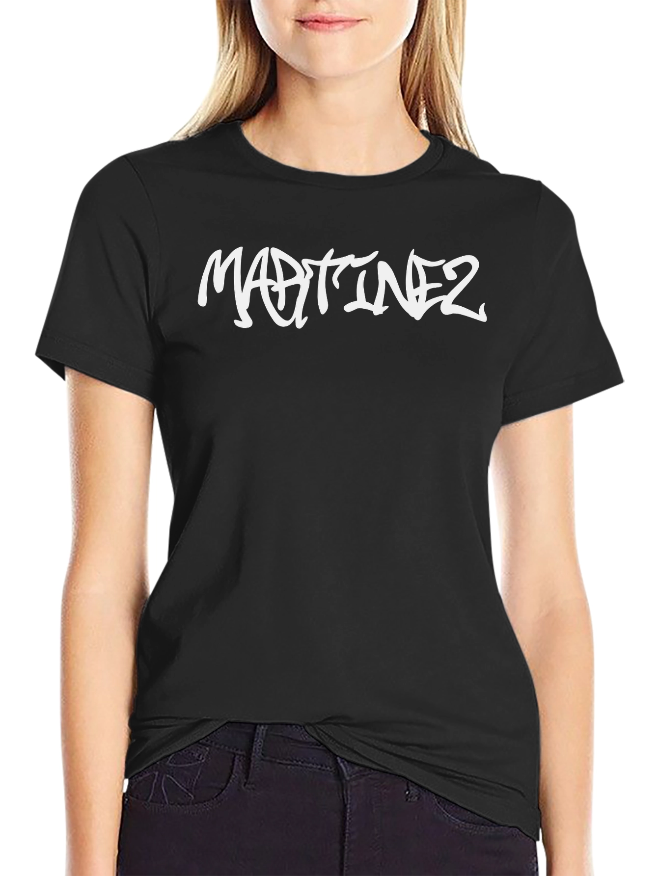 Martinez Graphic Tee - Black Casual T-Shirt