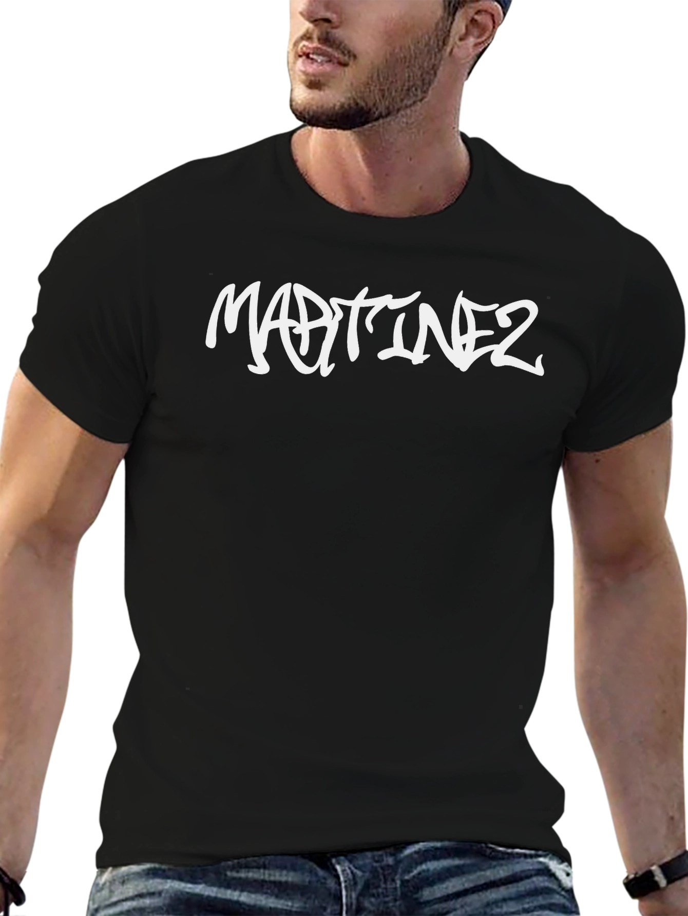 Martinez Graphic Tee - Black Casual T-Shirt