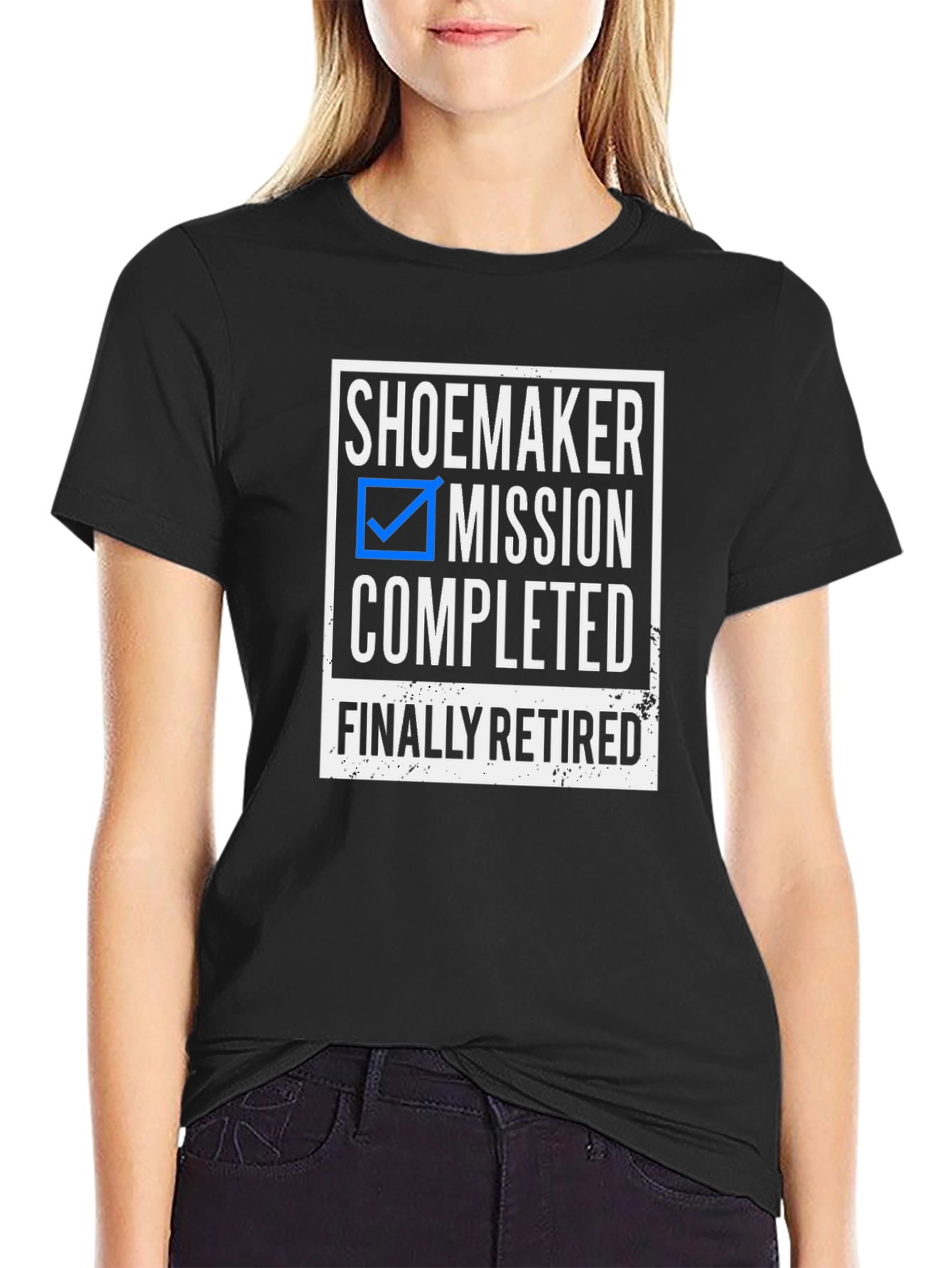 Shoemaker Mission Completed Retired Black T-Shirt