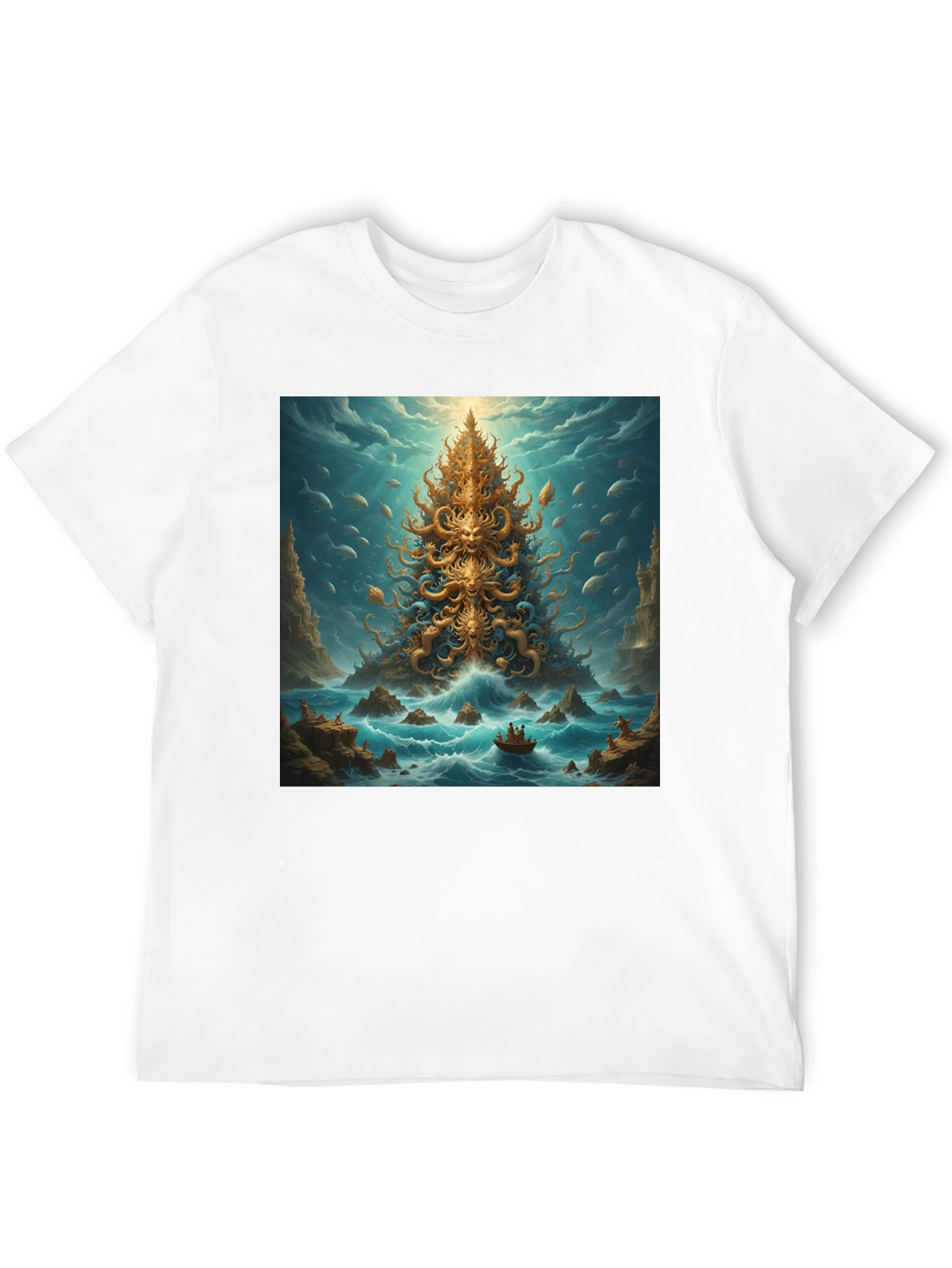 Tentacle Tree Island Graphic Tee - Unique Art Shirt