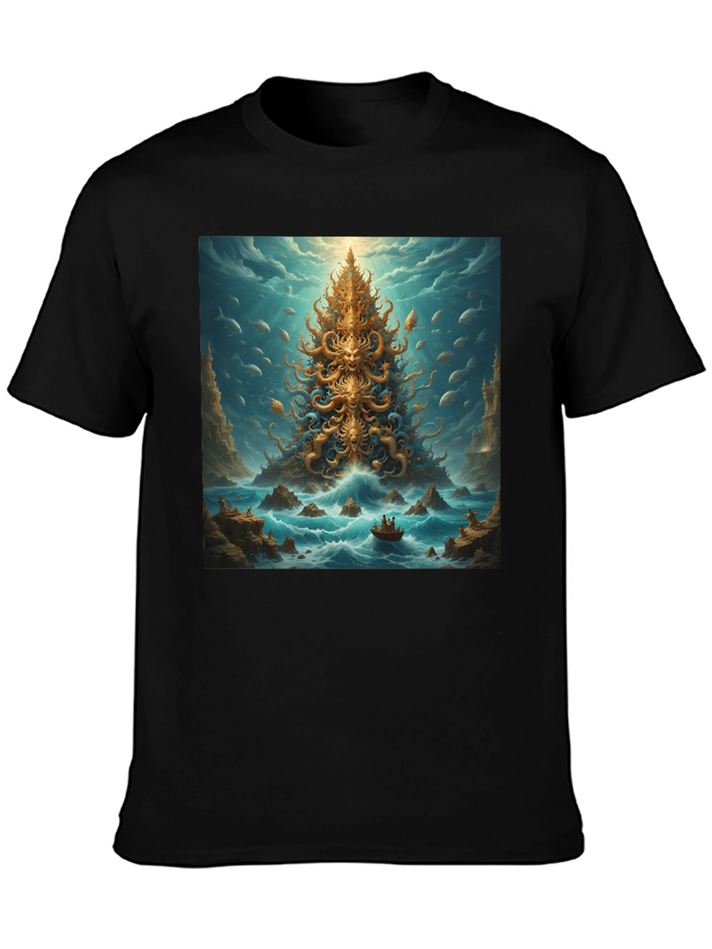 Tentacle Tree Island Graphic Tee - Unique Art Shirt