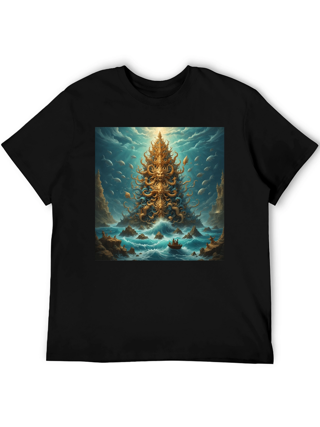 Tentacle Tree Island Graphic Tee - Unique Art Shirt