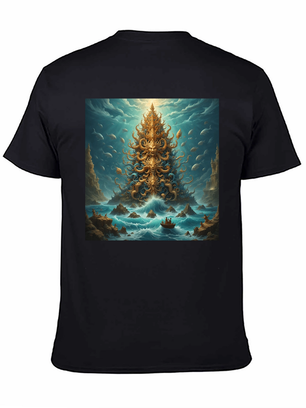 Tentacle Tree Island Graphic Tee - Unique Art Shirt