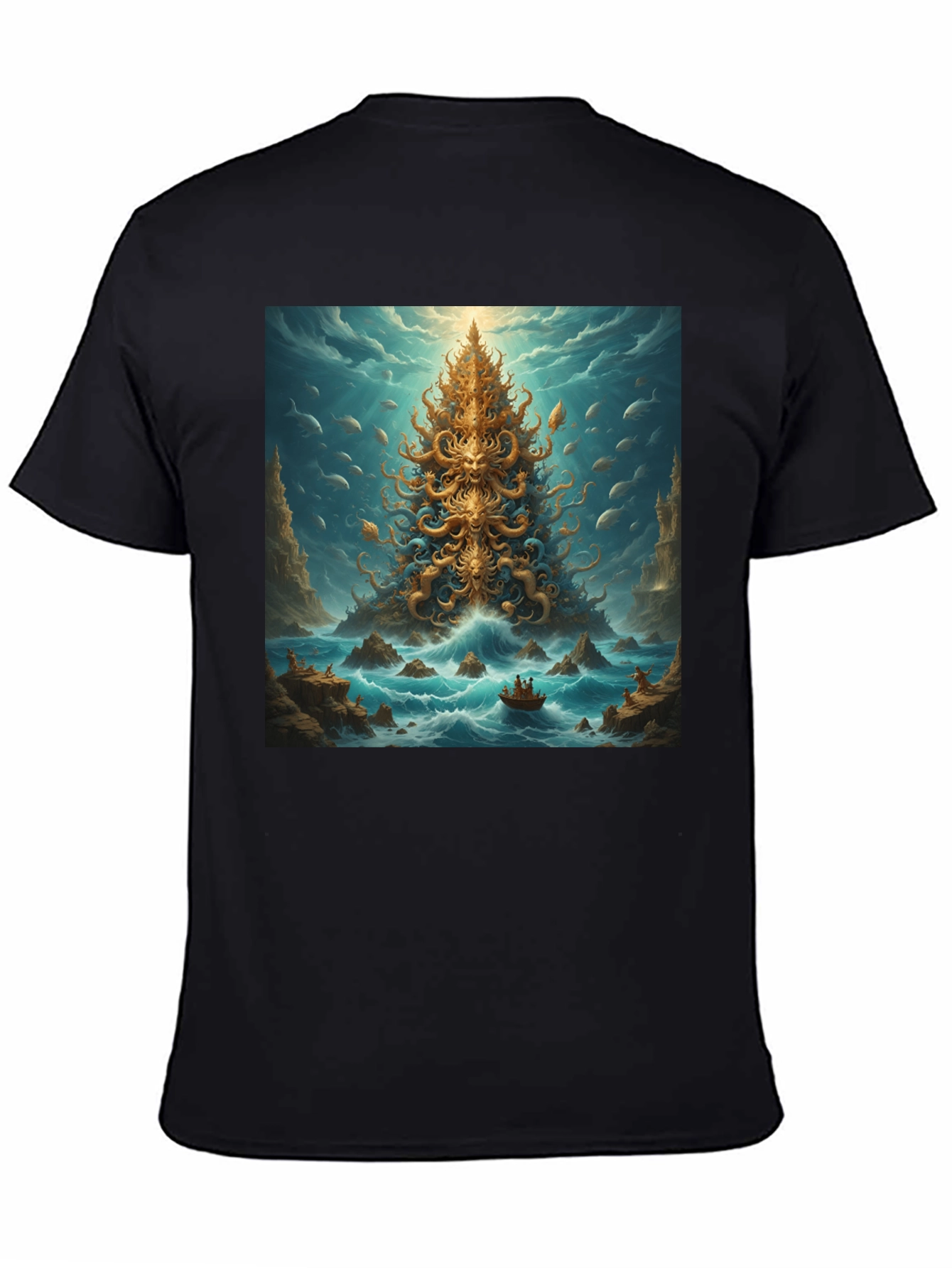 Tentacle Tree Island Graphic Tee - Unique Art Shirt