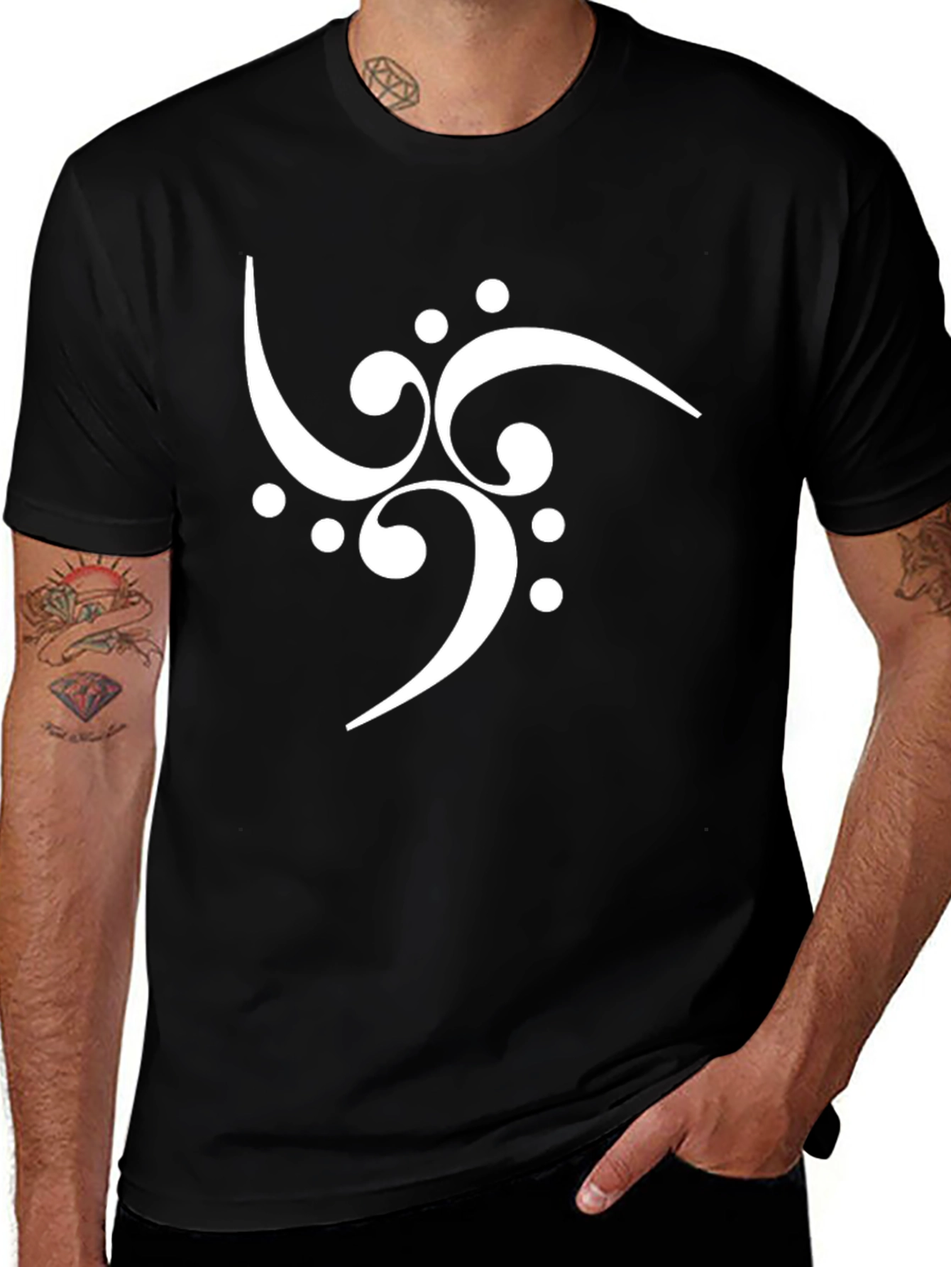 Abstract Symbol Black T-Shirt