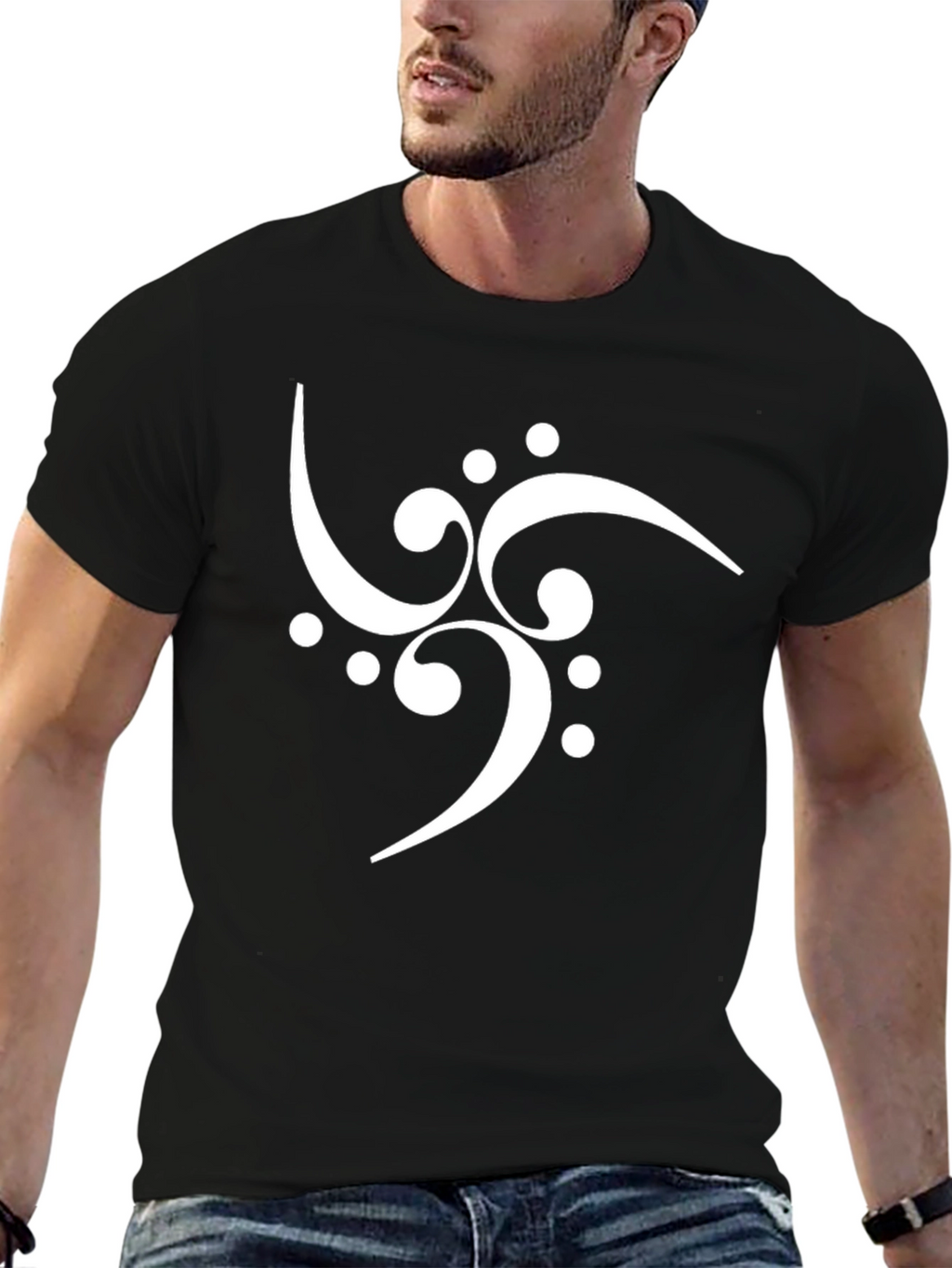 Abstract Symbol Black T-Shirt
