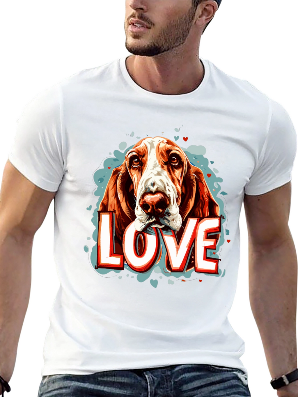Dog Love Graphic Tee - Black Unisex Shirt