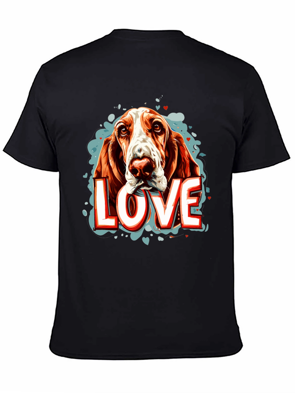 Dog Love Graphic Tee - Black Unisex Shirt
