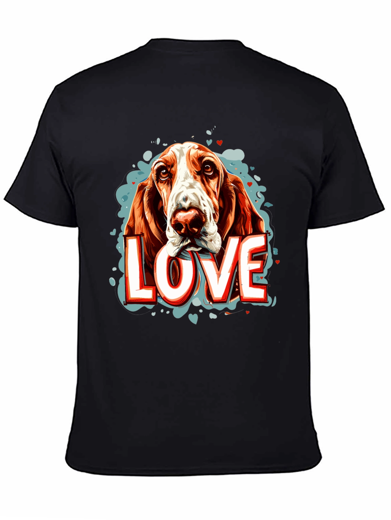 Dog Love Graphic Tee - Black Unisex Shirt