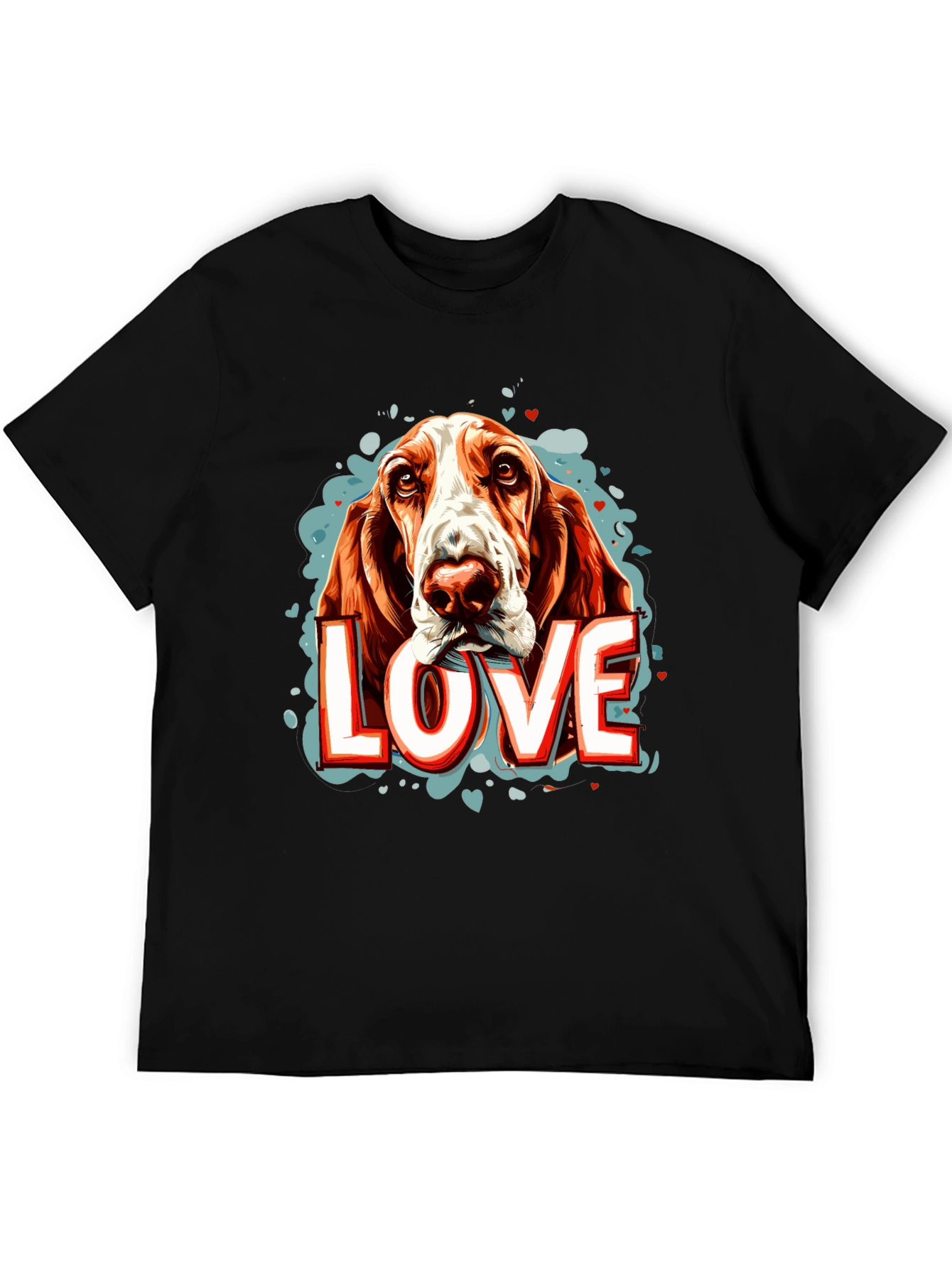 Dog Love Graphic Tee - Black Unisex Shirt