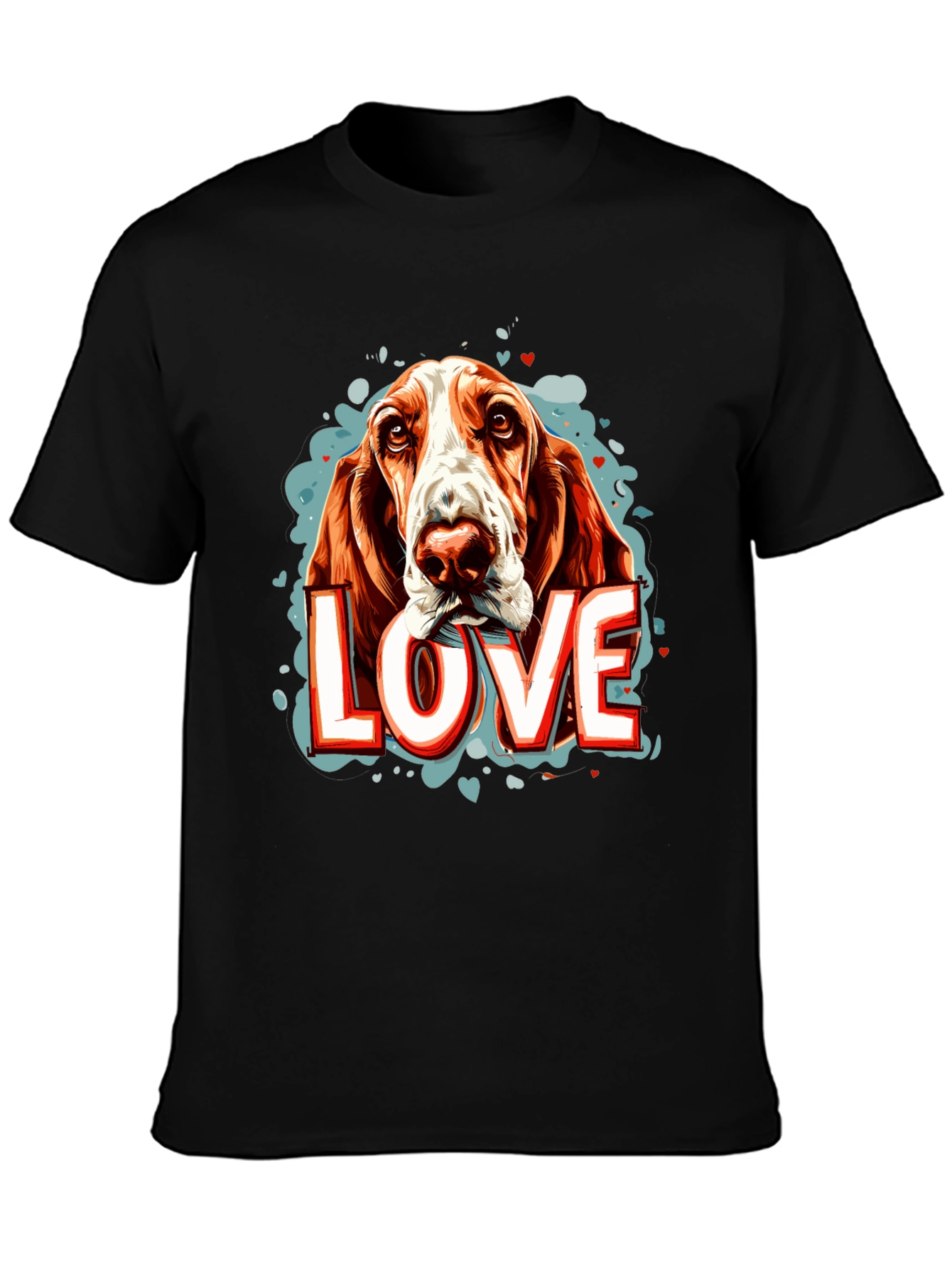 Dog Love Graphic Tee - Black Unisex Shirt