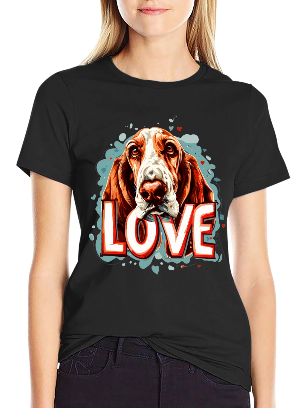 Dog Love Graphic Tee - Black Unisex Shirt