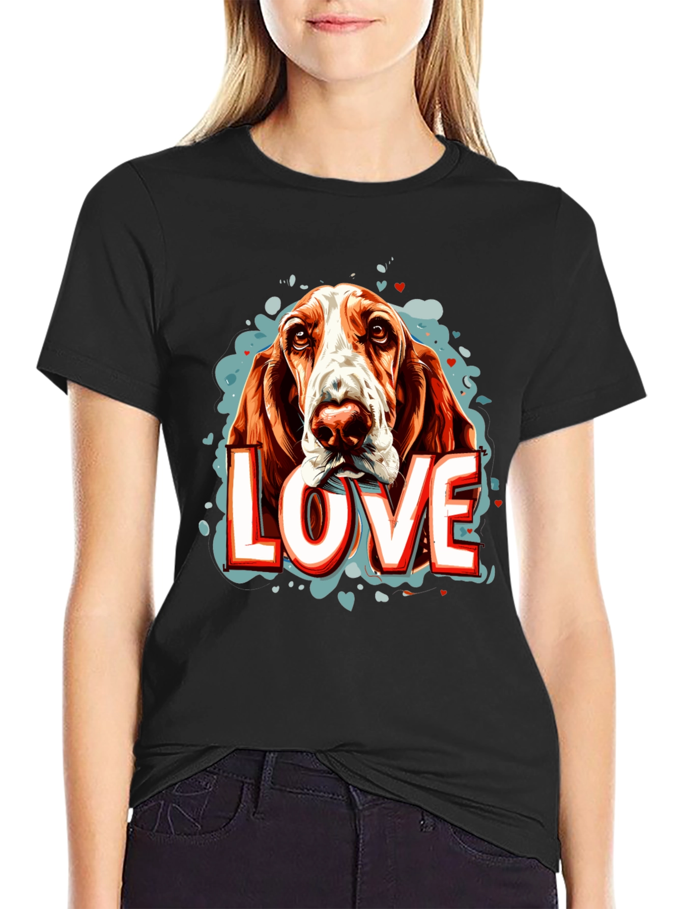 Dog Love Graphic Tee - Black Unisex Shirt