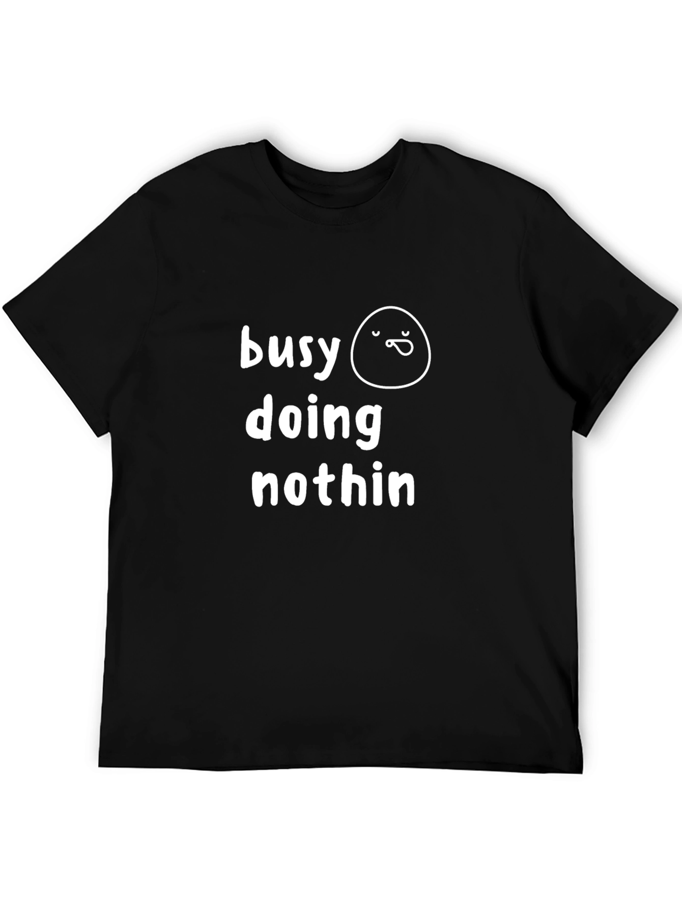 Funny Busy Doing Nothin Black T-Shirt