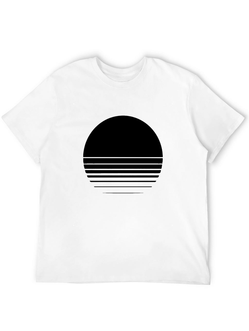 Retro Sunset Graphic Tee - Black