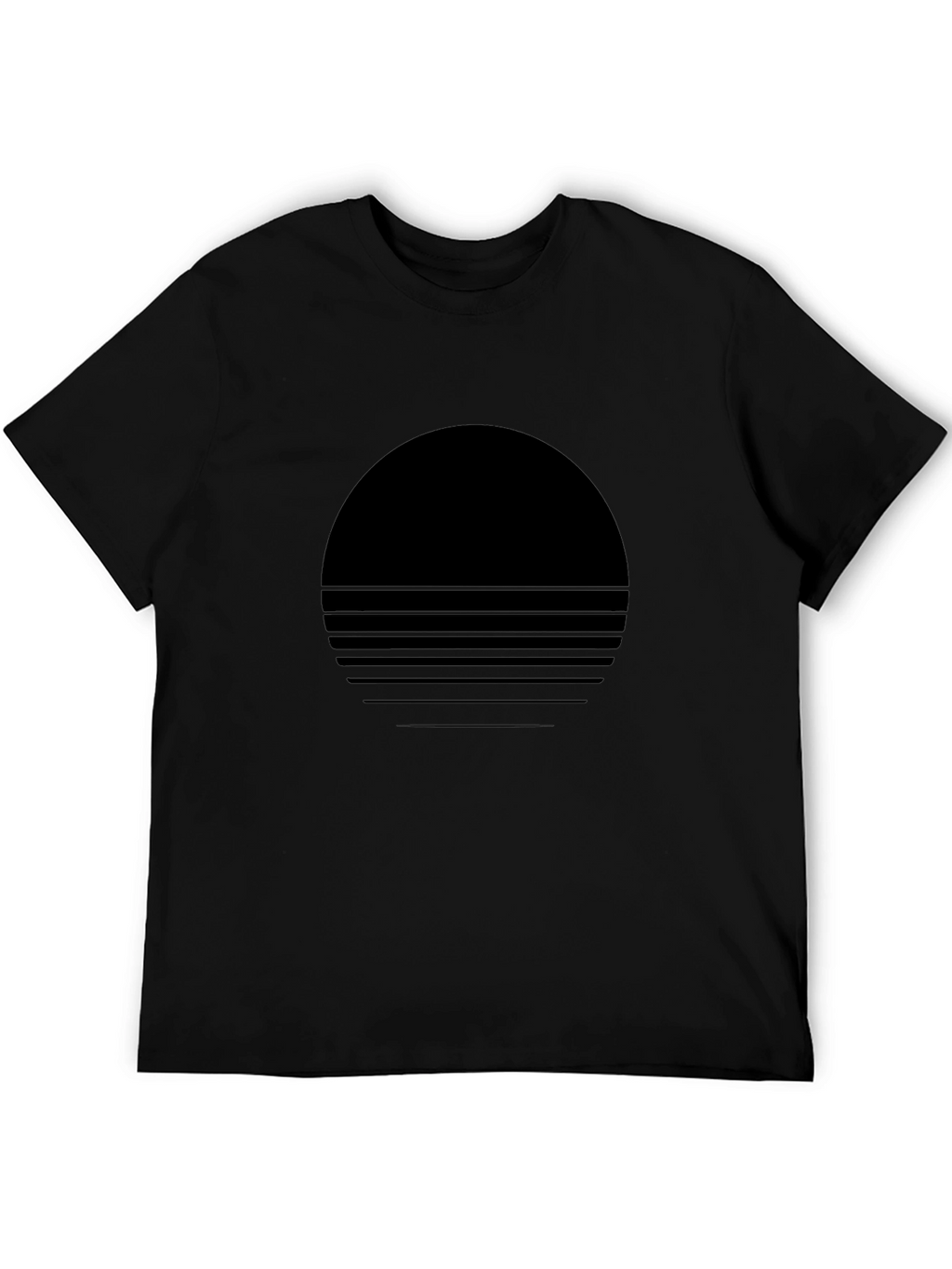 Retro Sunset Graphic Tee - Black
