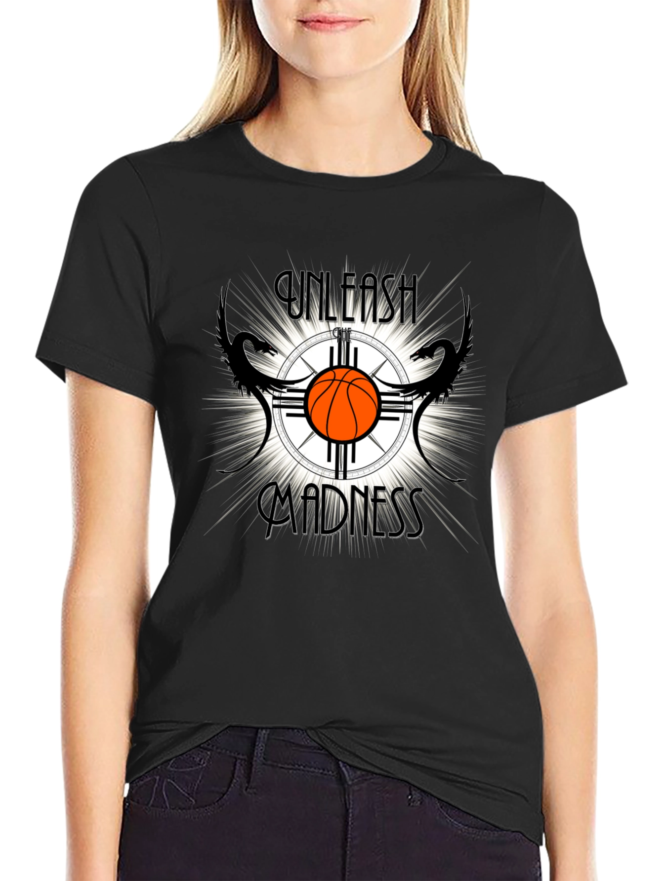 Unleash Madness Basketball Graphic T-Shirt