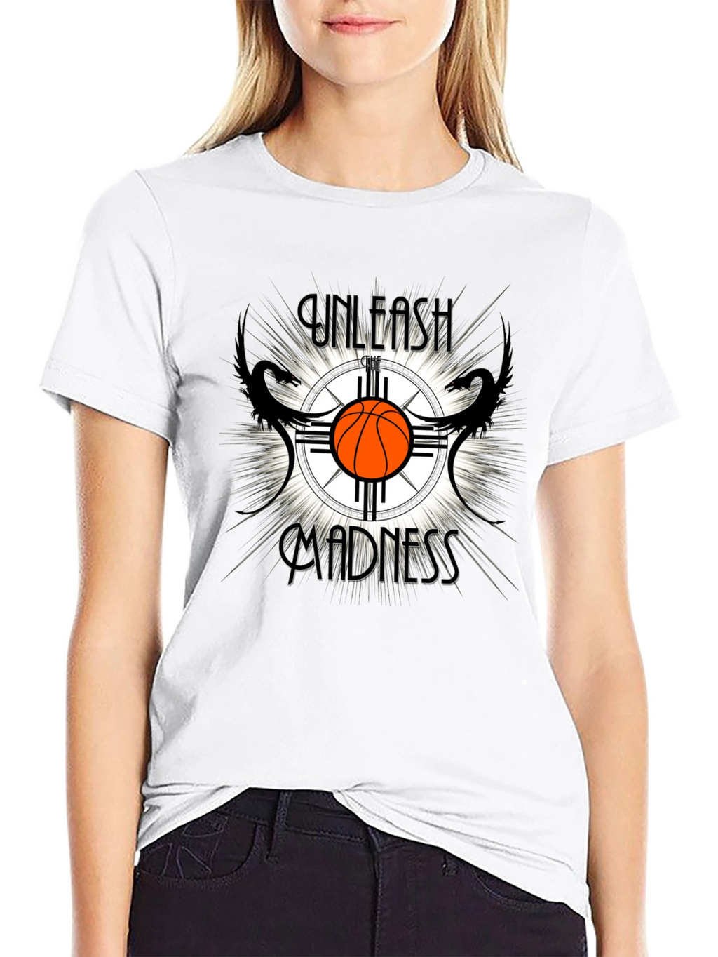 Unleash Madness Basketball Graphic T-Shirt