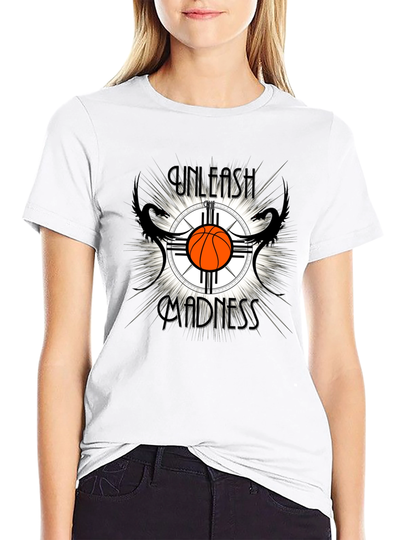 Unleash Madness Basketball Graphic T-Shirt