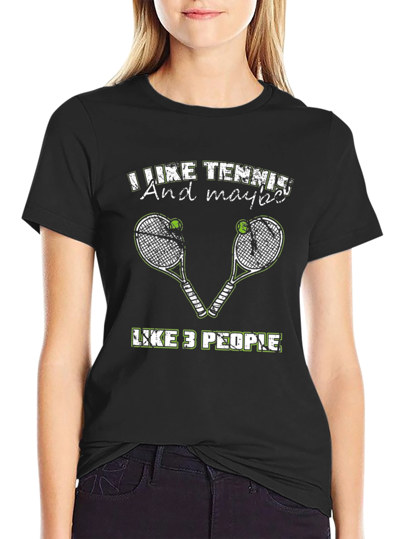 Funny Tennis T-Shirt - I Like Tennis and Maybe 3 People