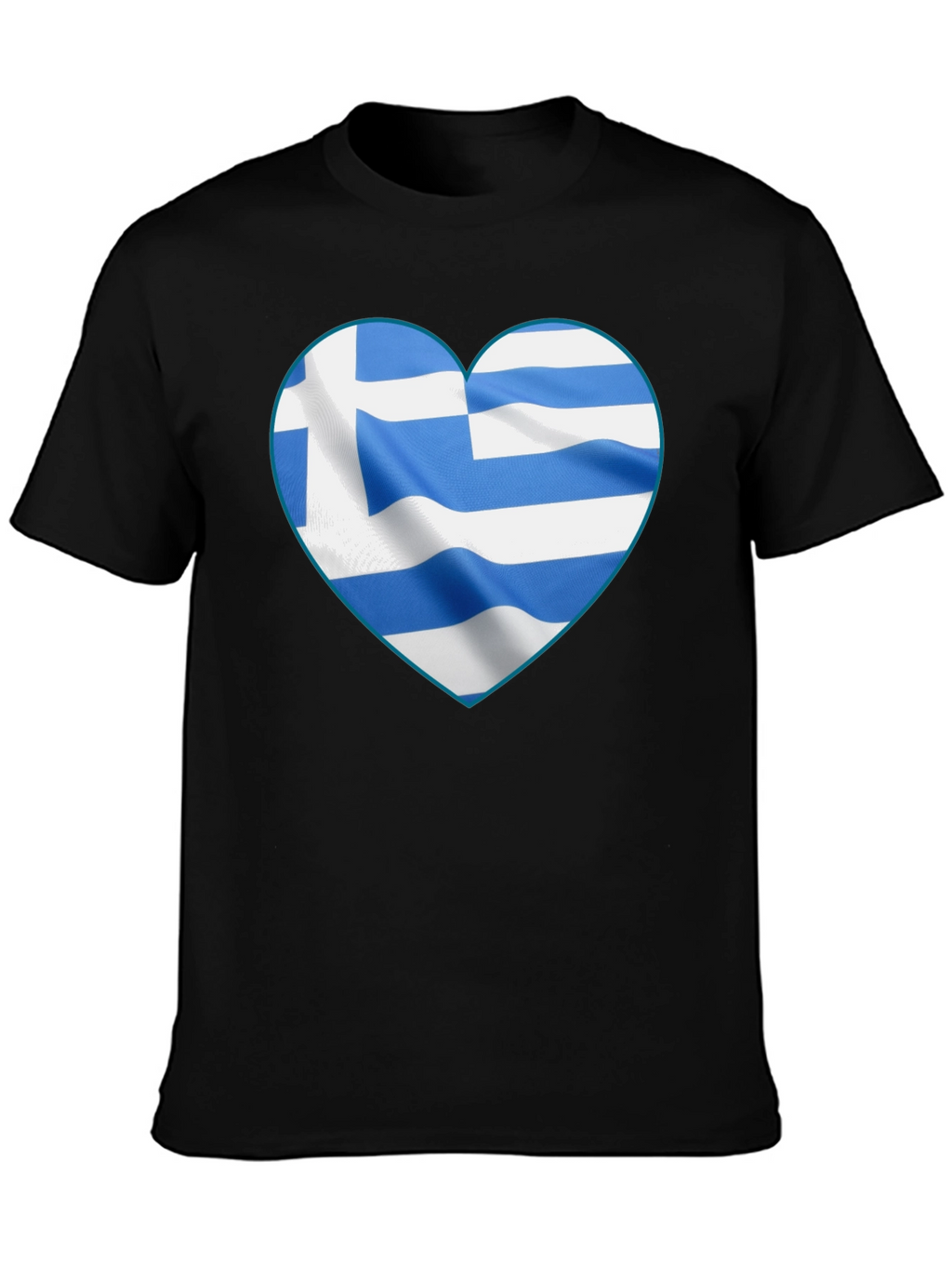Greek Flag Heart T-Shirt