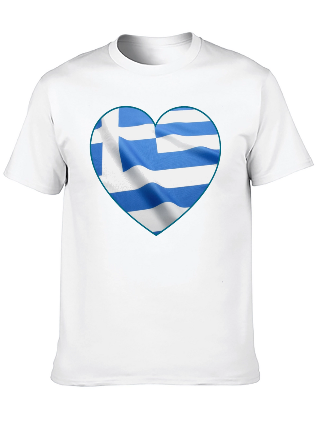 Greek Flag Heart T-Shirt