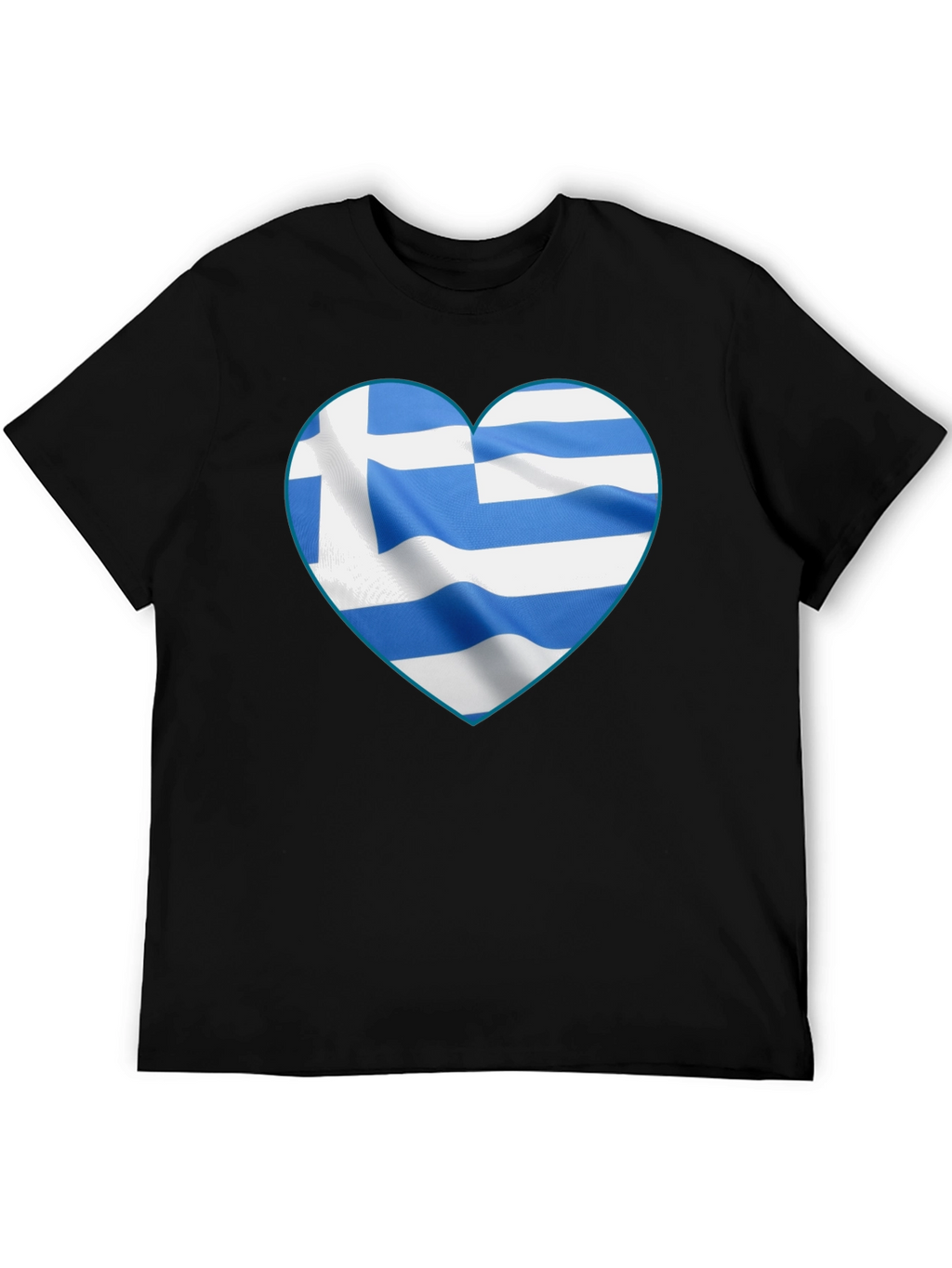 Greek Flag Heart T-Shirt