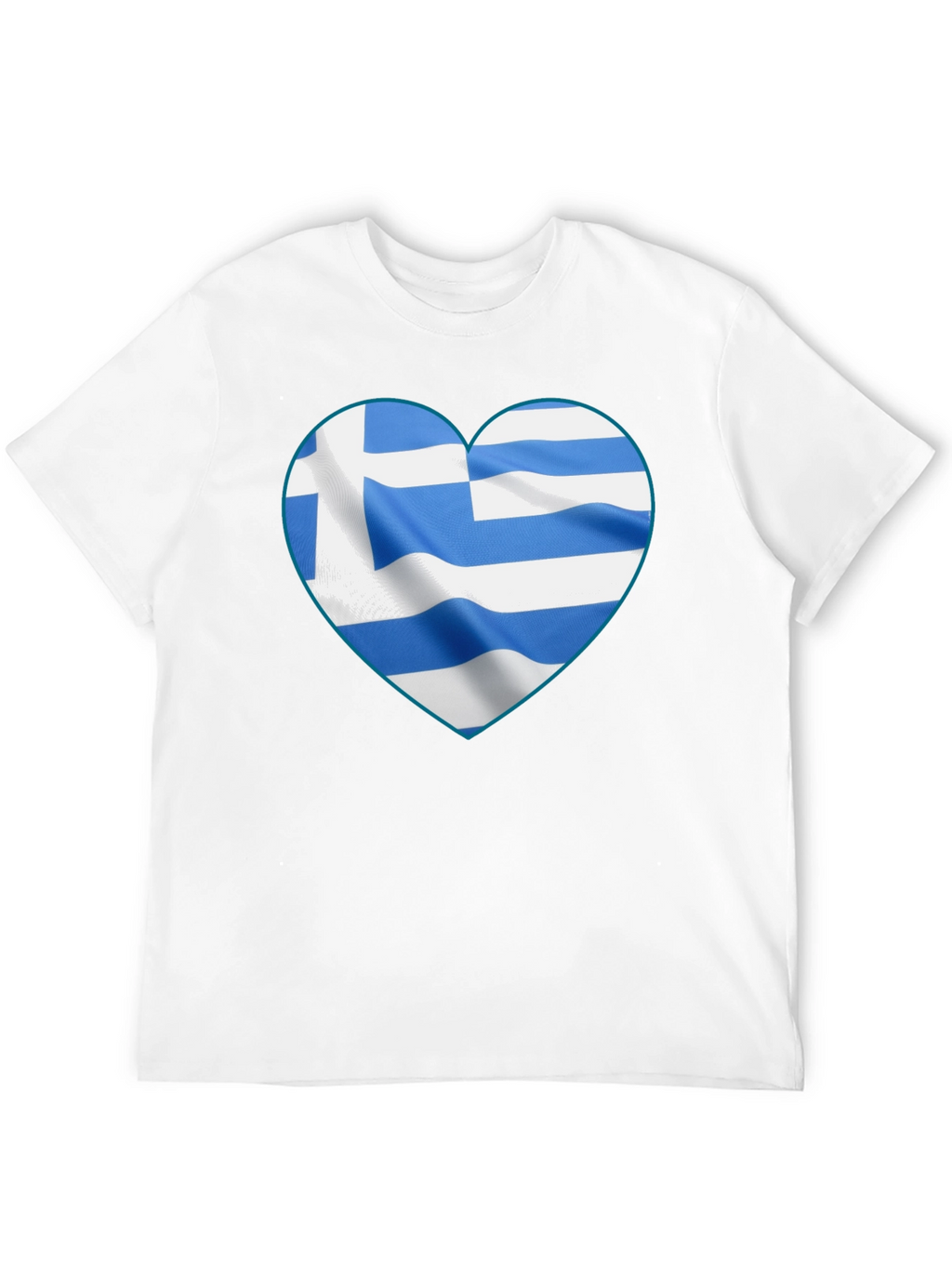 Greek Flag Heart T-Shirt