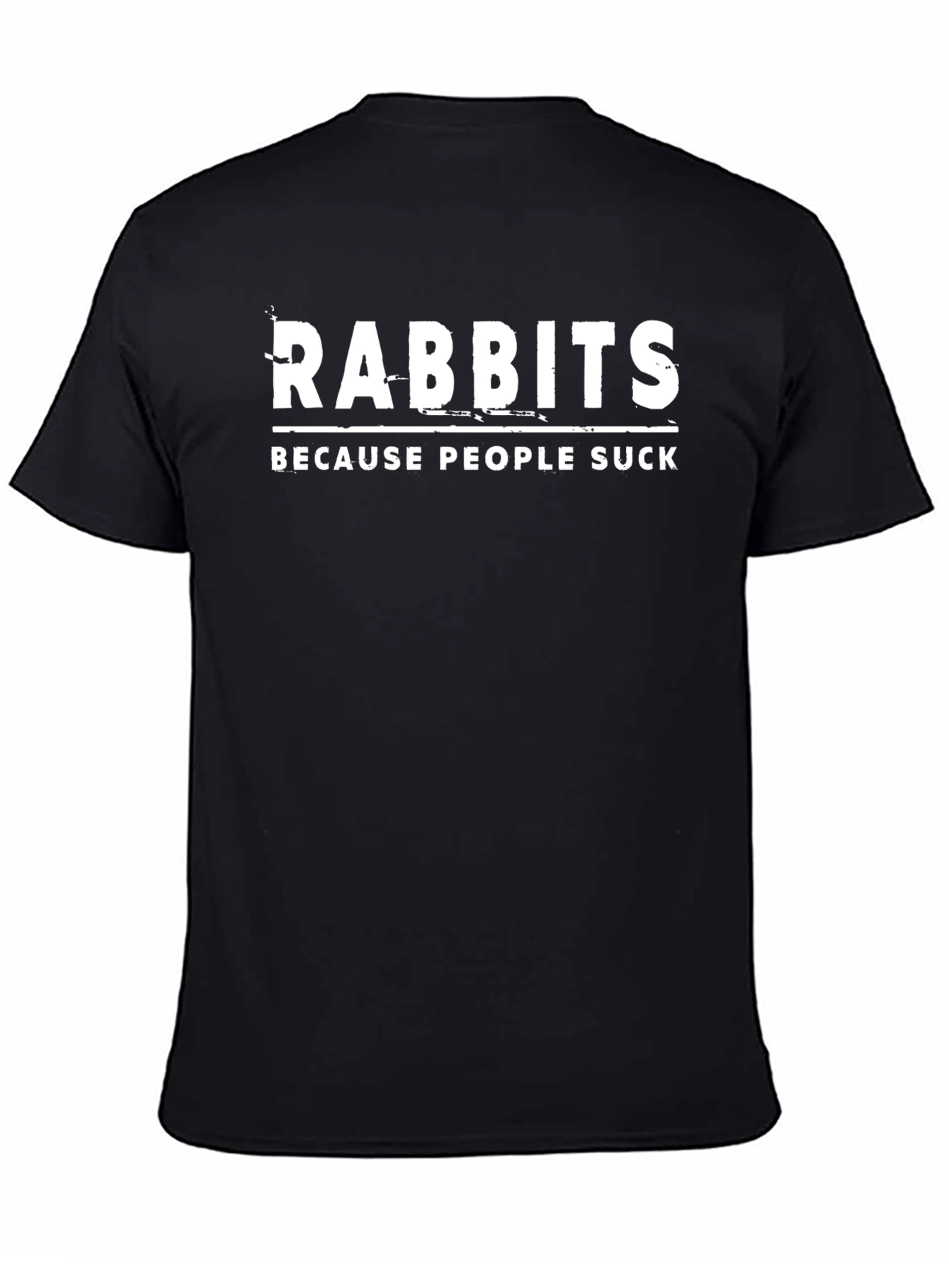 Rabbits Because People Suck Graphic T-Shirt