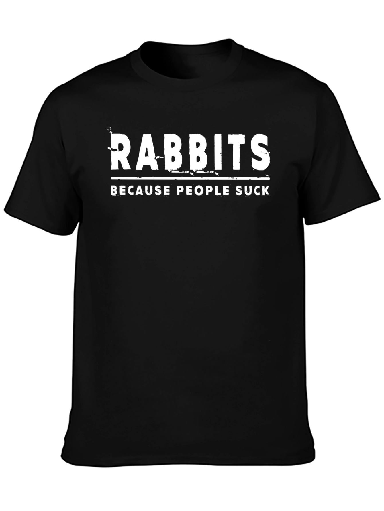 Rabbits Because People Suck Graphic T-Shirt