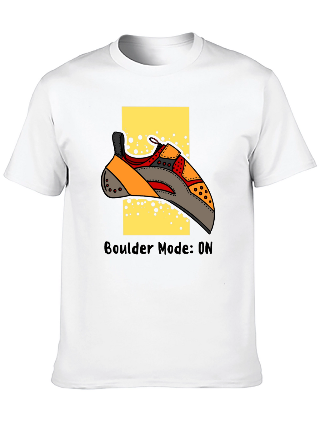 Boulder Mode On Climbing T-Shirt - Black Cotton Tee