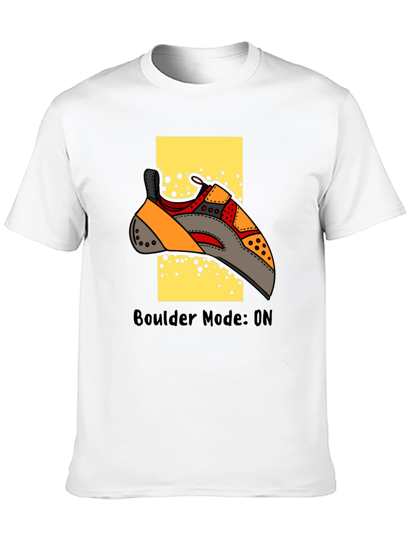 Boulder Mode On Climbing T-Shirt - Black Cotton Tee