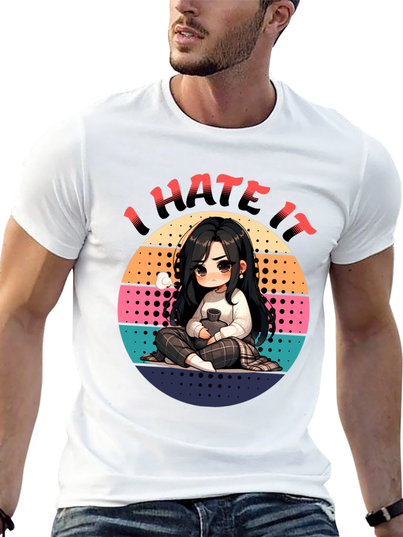 I Hate It Anime Style Graphic T-Shirt