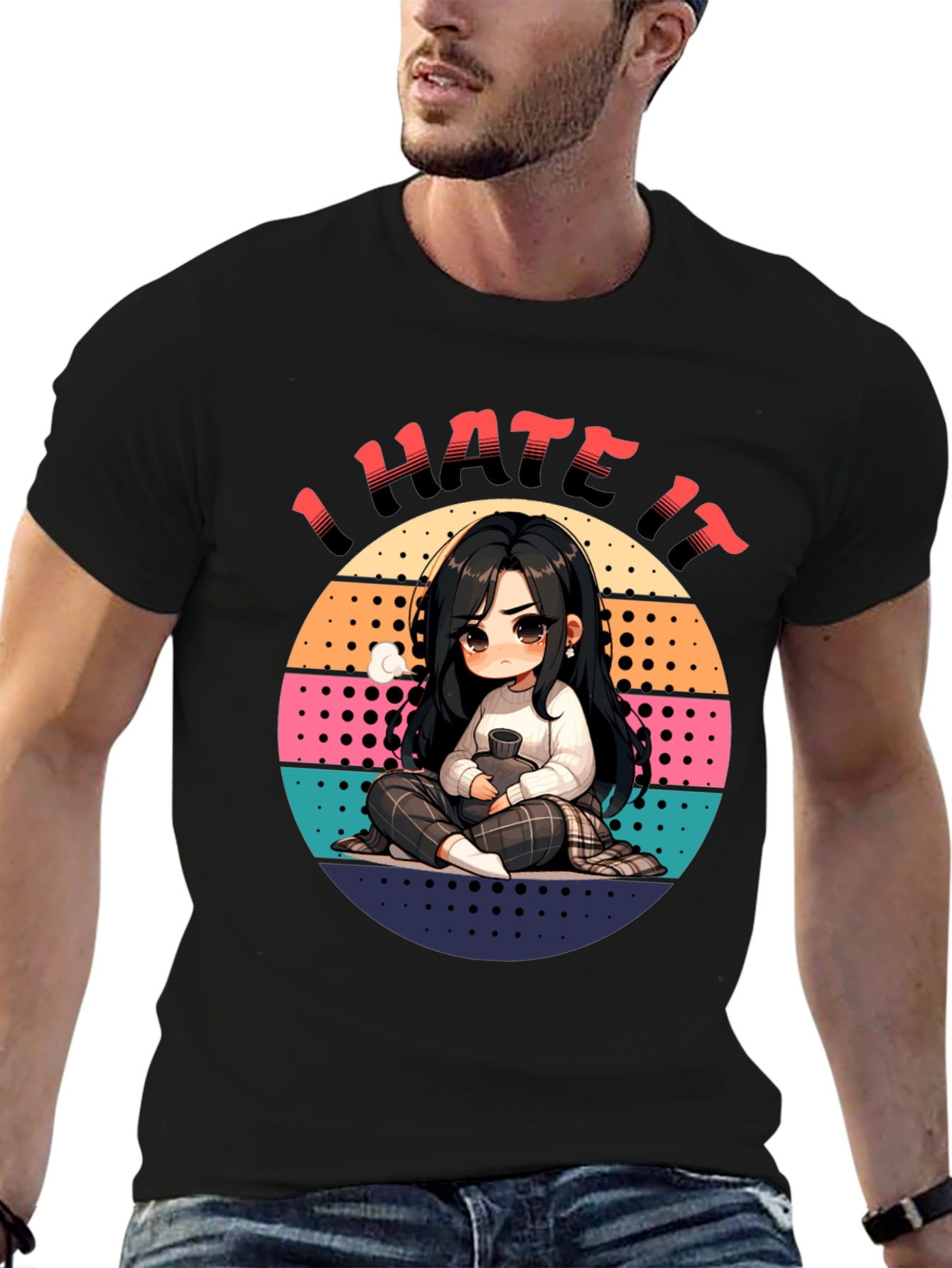 I Hate It Anime Style Graphic T-Shirt