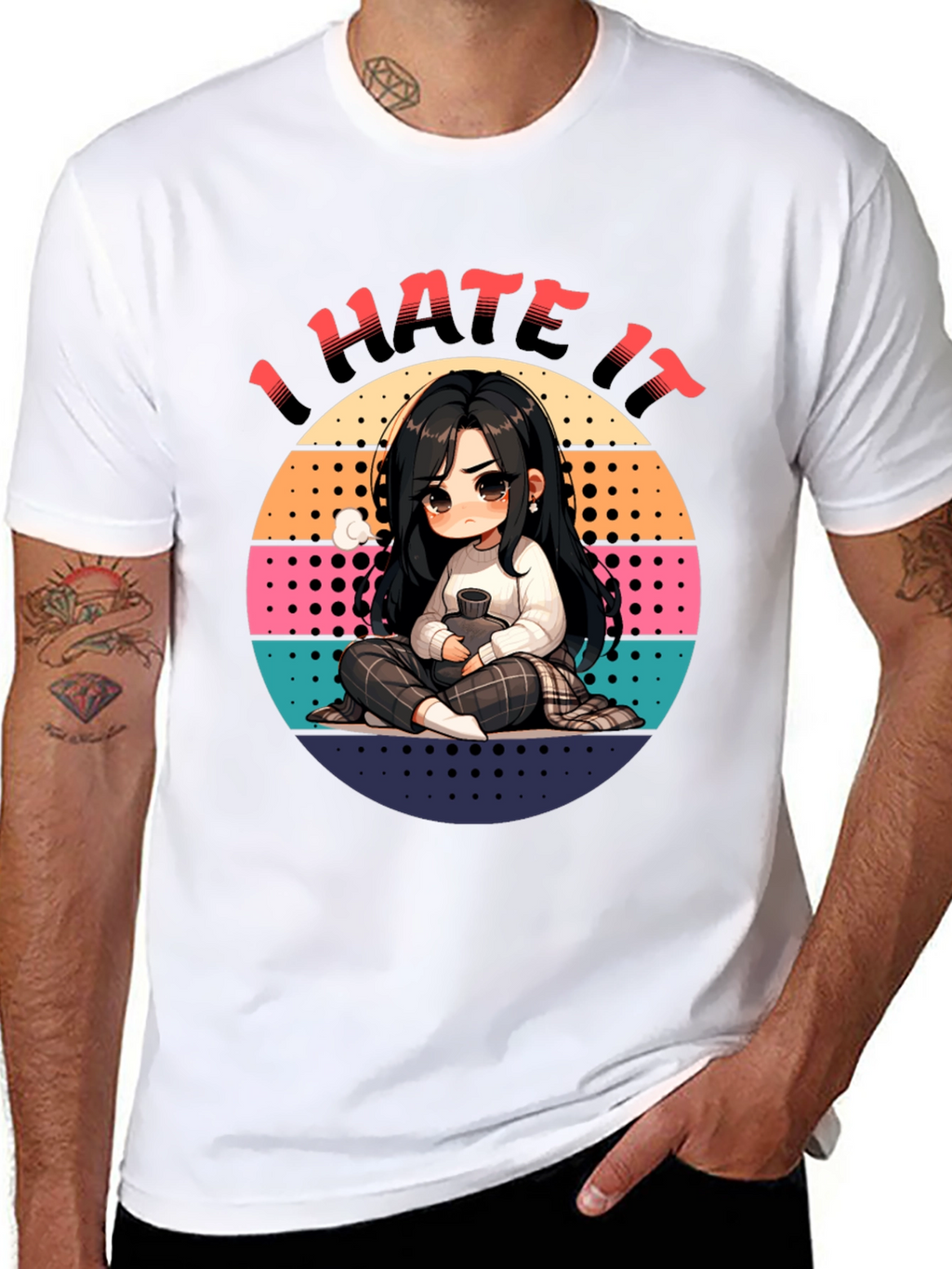 I Hate It Anime Style Graphic T-Shirt